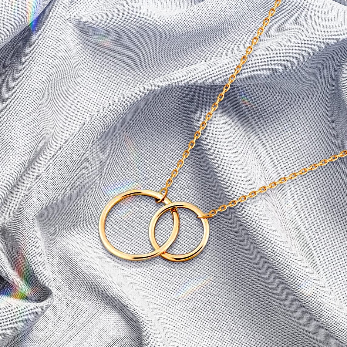 Mère & Fille | Liées Pour Toujours | Collier Cercles Argent S925