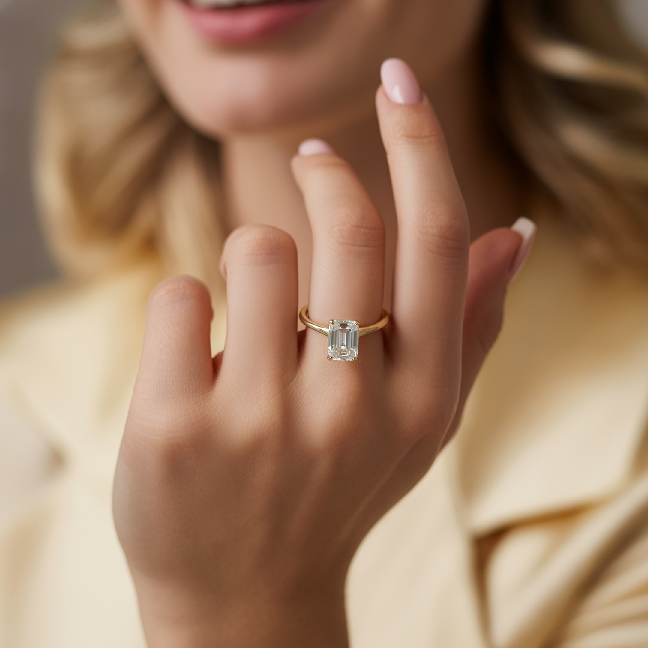 The Adelina Rae – Solitaire Moissanite Ring