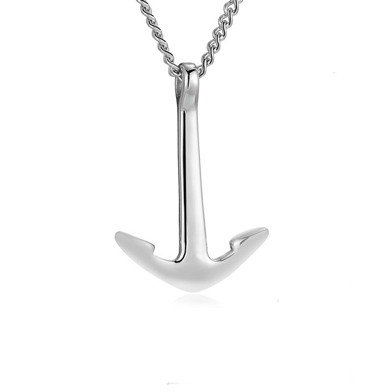 Men's Anchor Necklace - Stainless Steel