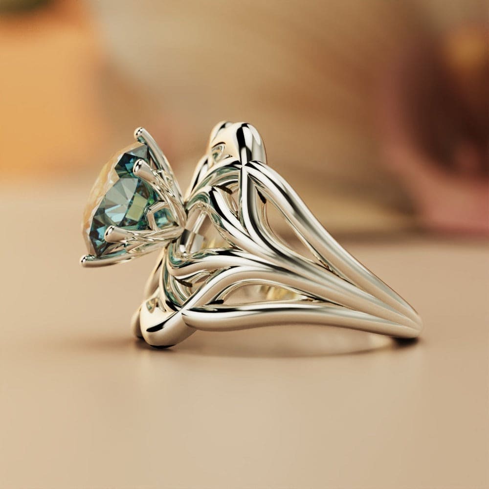 Azure Dream: Bague Aigue-Marine Taille Ronde - Argent Sterling S925