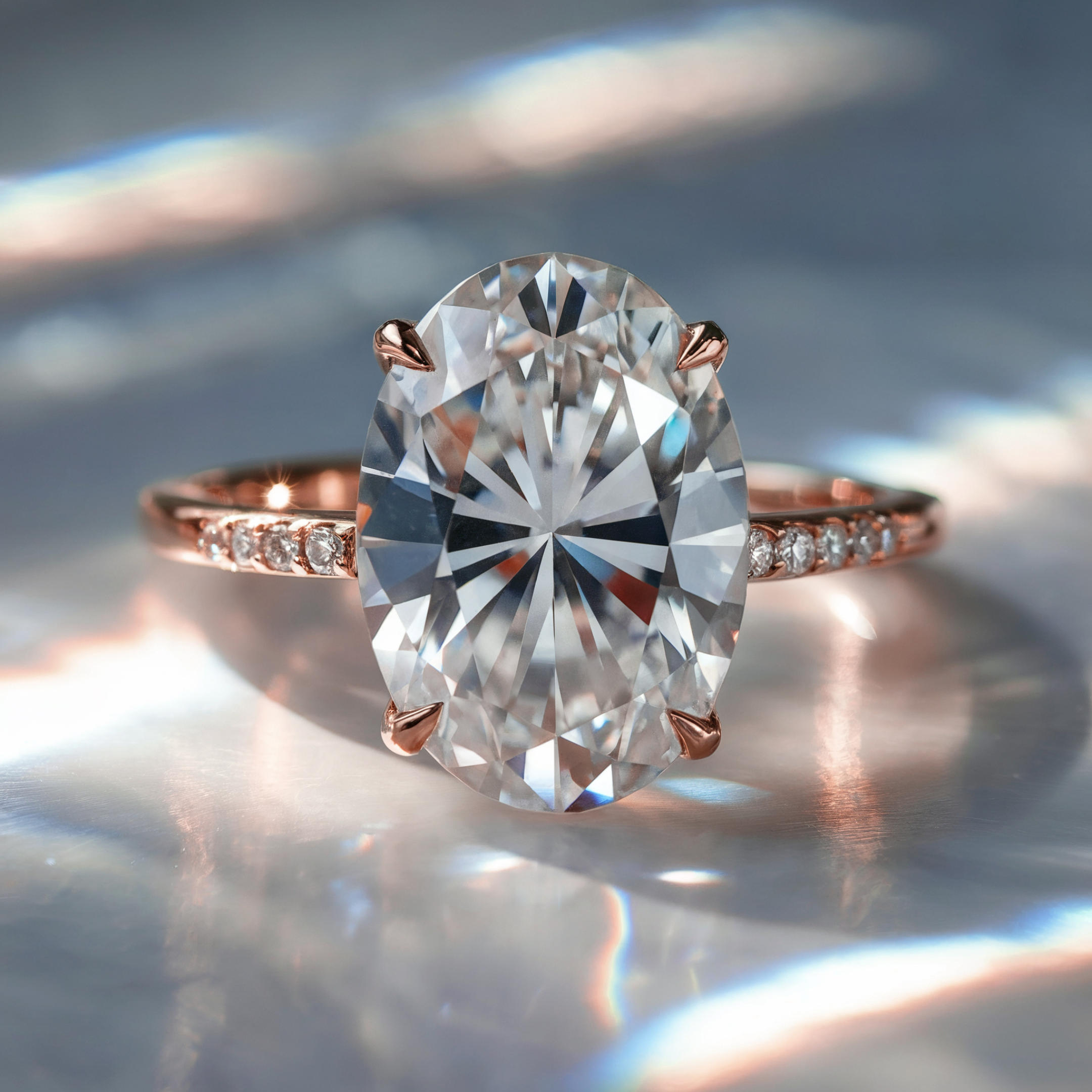 La Bague Opale Moissanite 4CT
