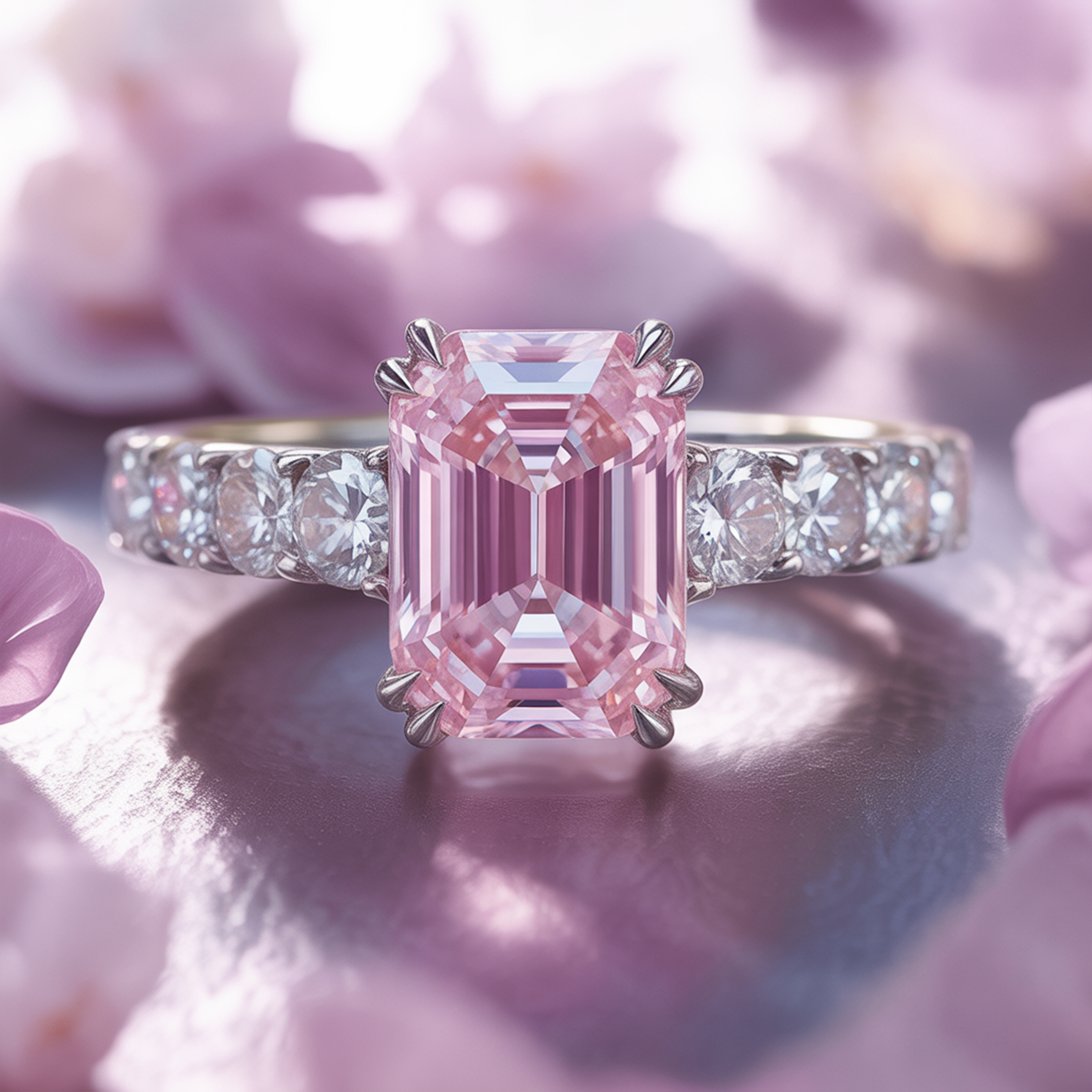 La Bague Camilla, Moissanite Rose 1CT