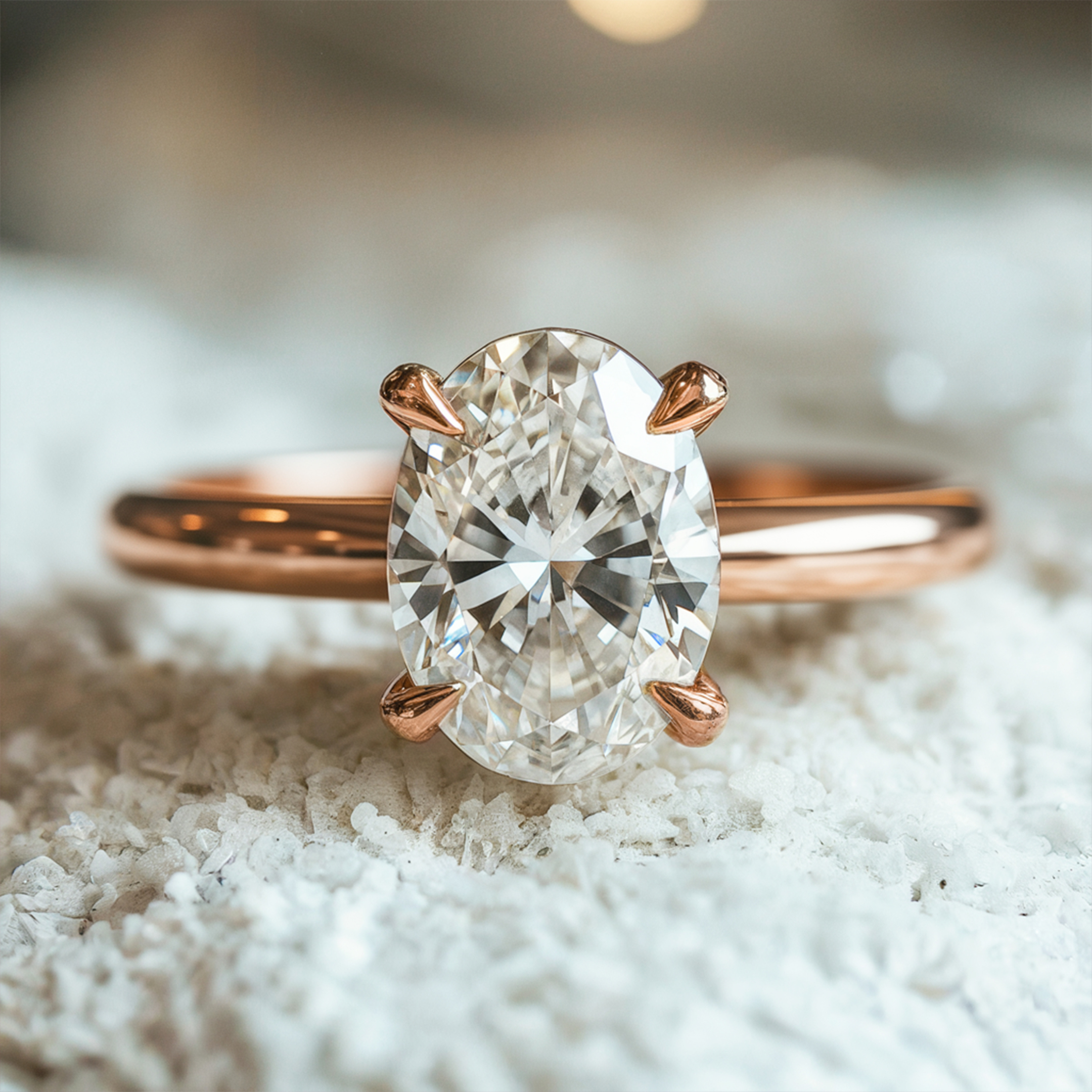 La Célestine - Bague Solitaire Moissanite
