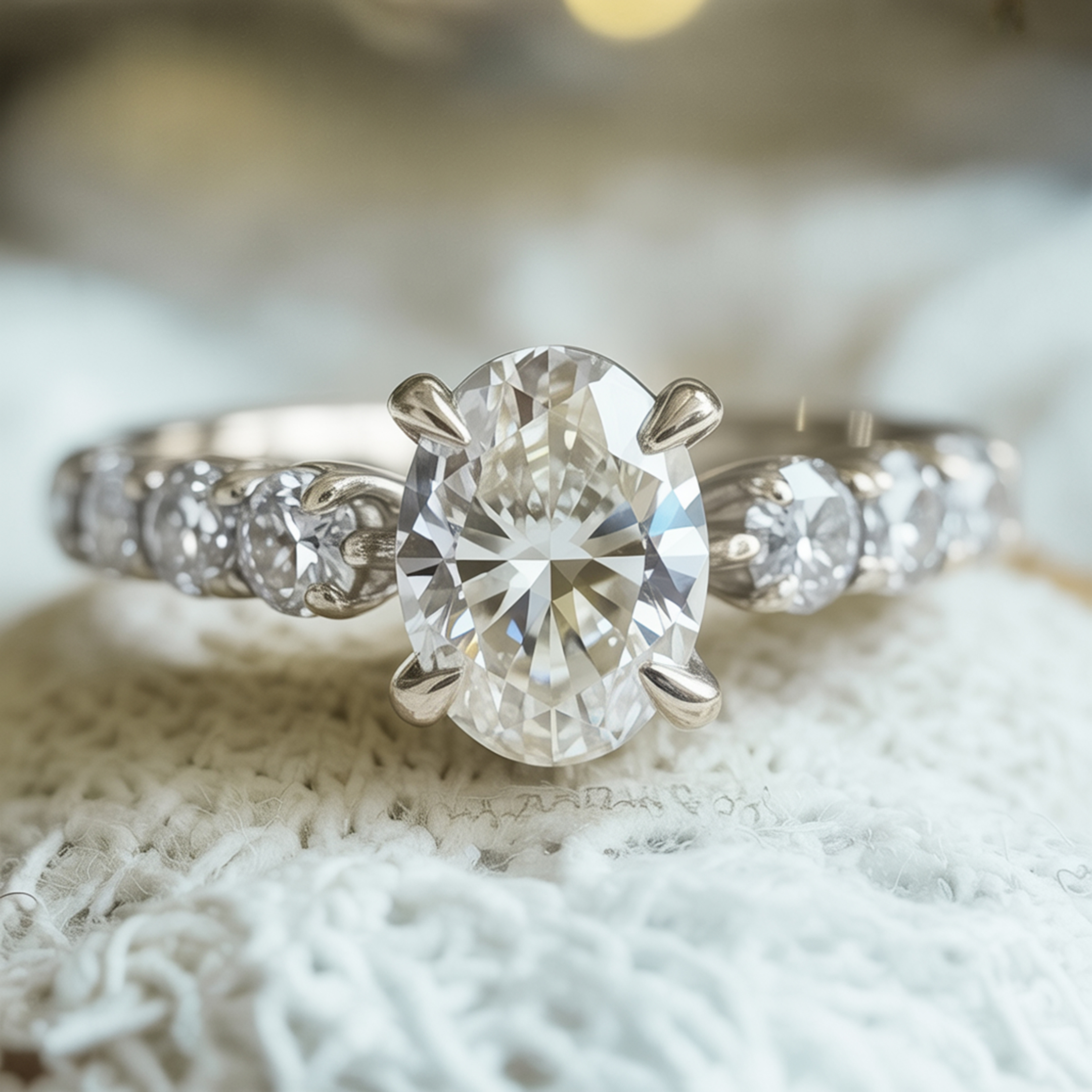 La bague Célestine Moissanite 1CT