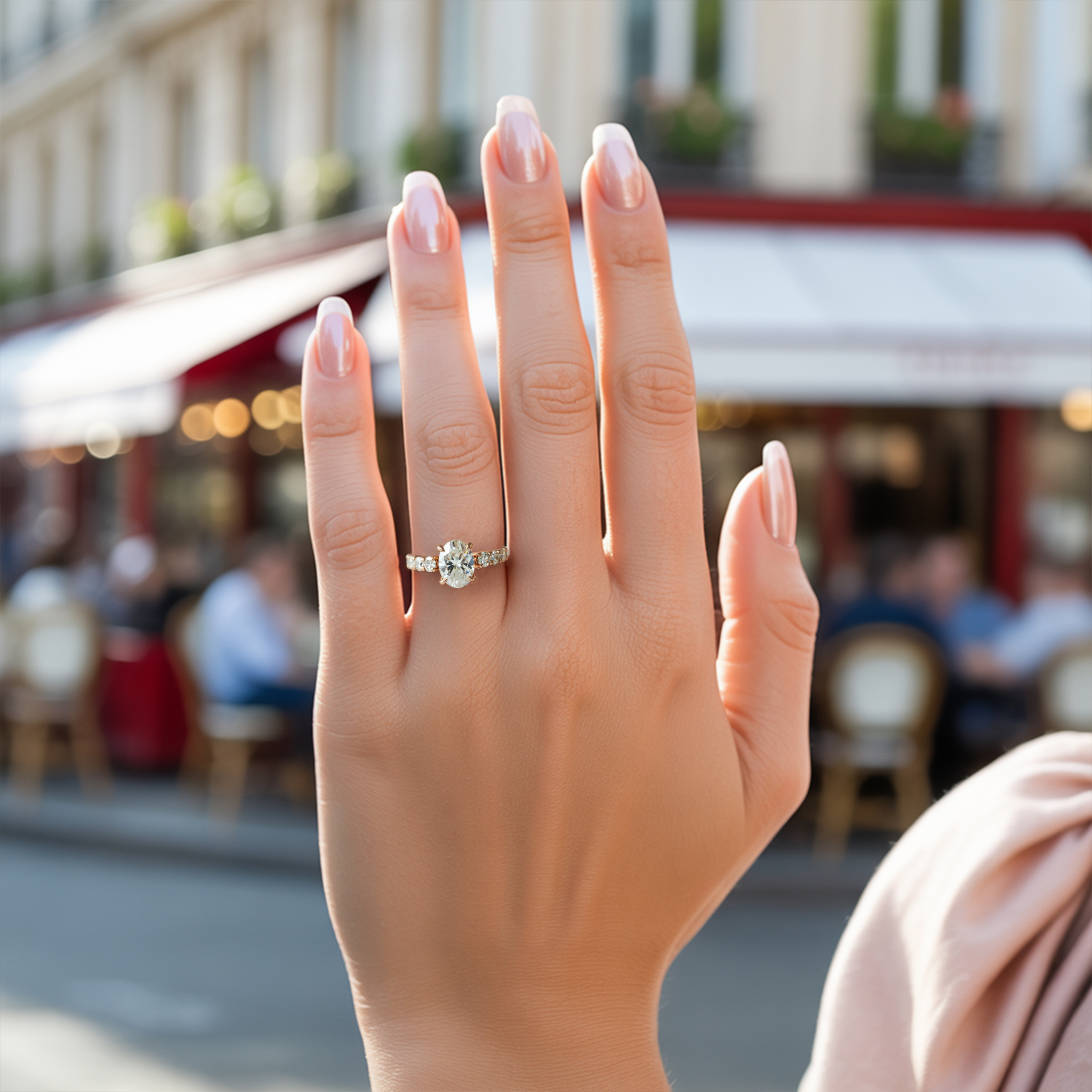 La bague Célestine Moissanite 1CT