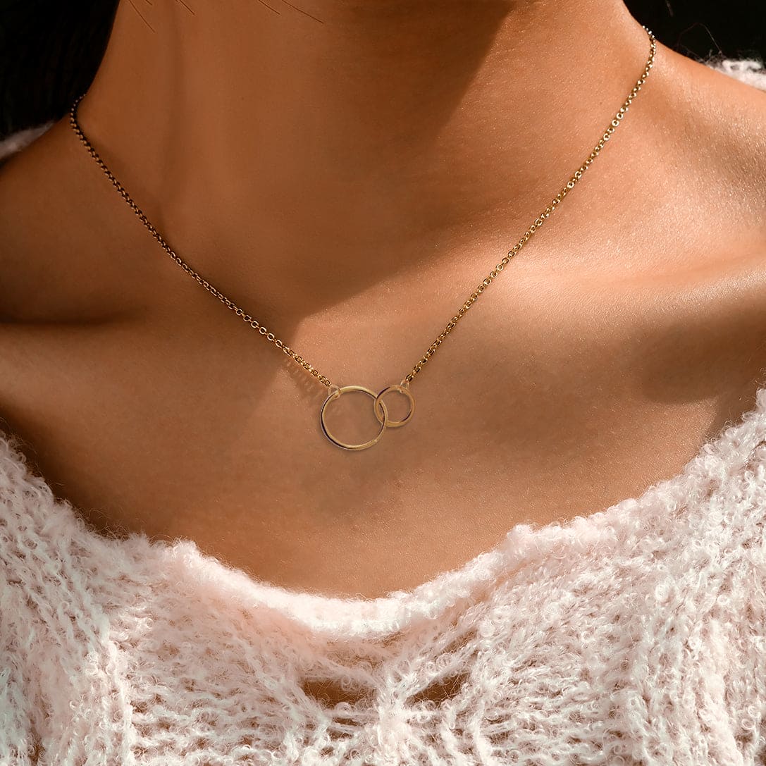 Mère & Fille | Liées Pour Toujours | Collier Cercles Argent S925