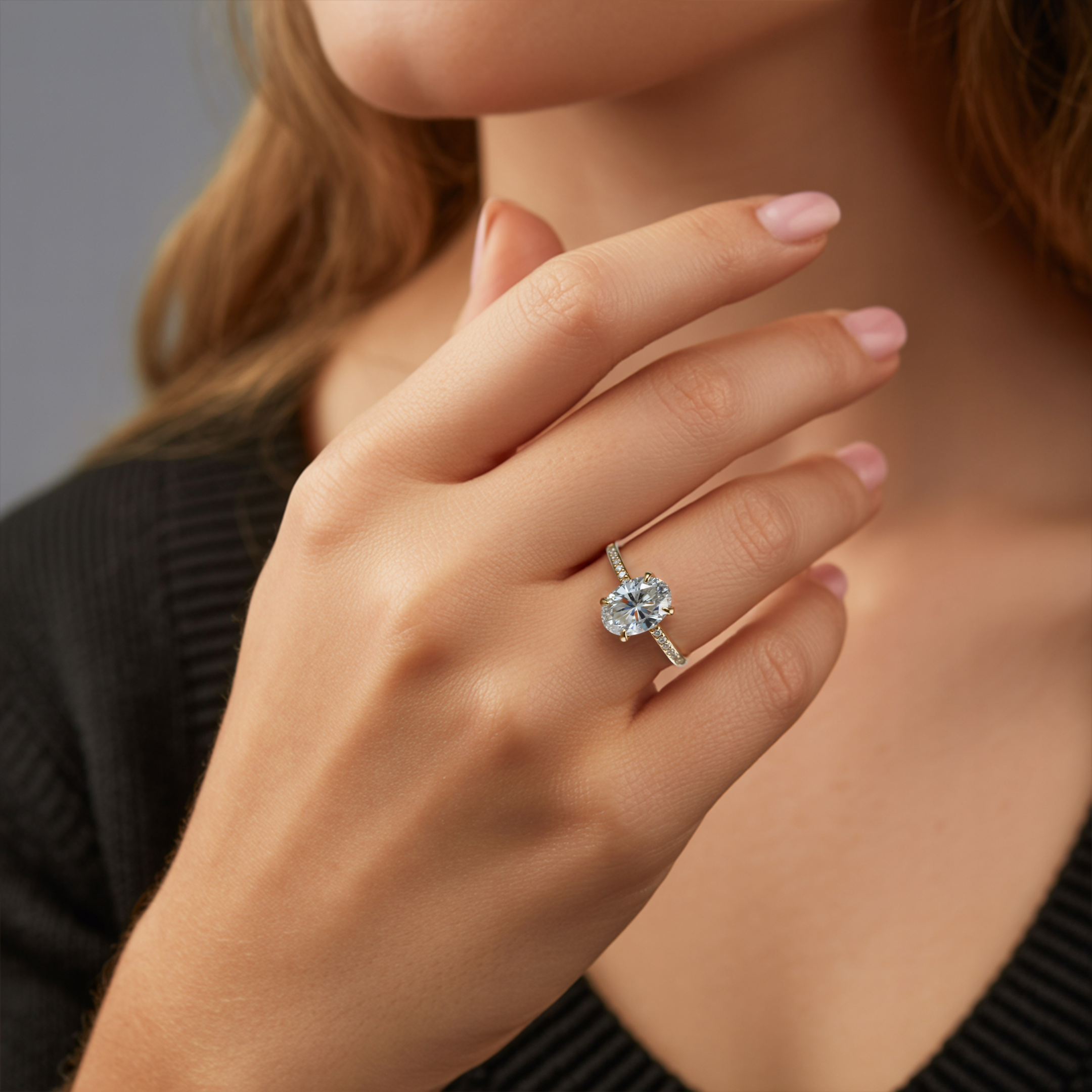 La bague Opaline, Moissanite 1CT