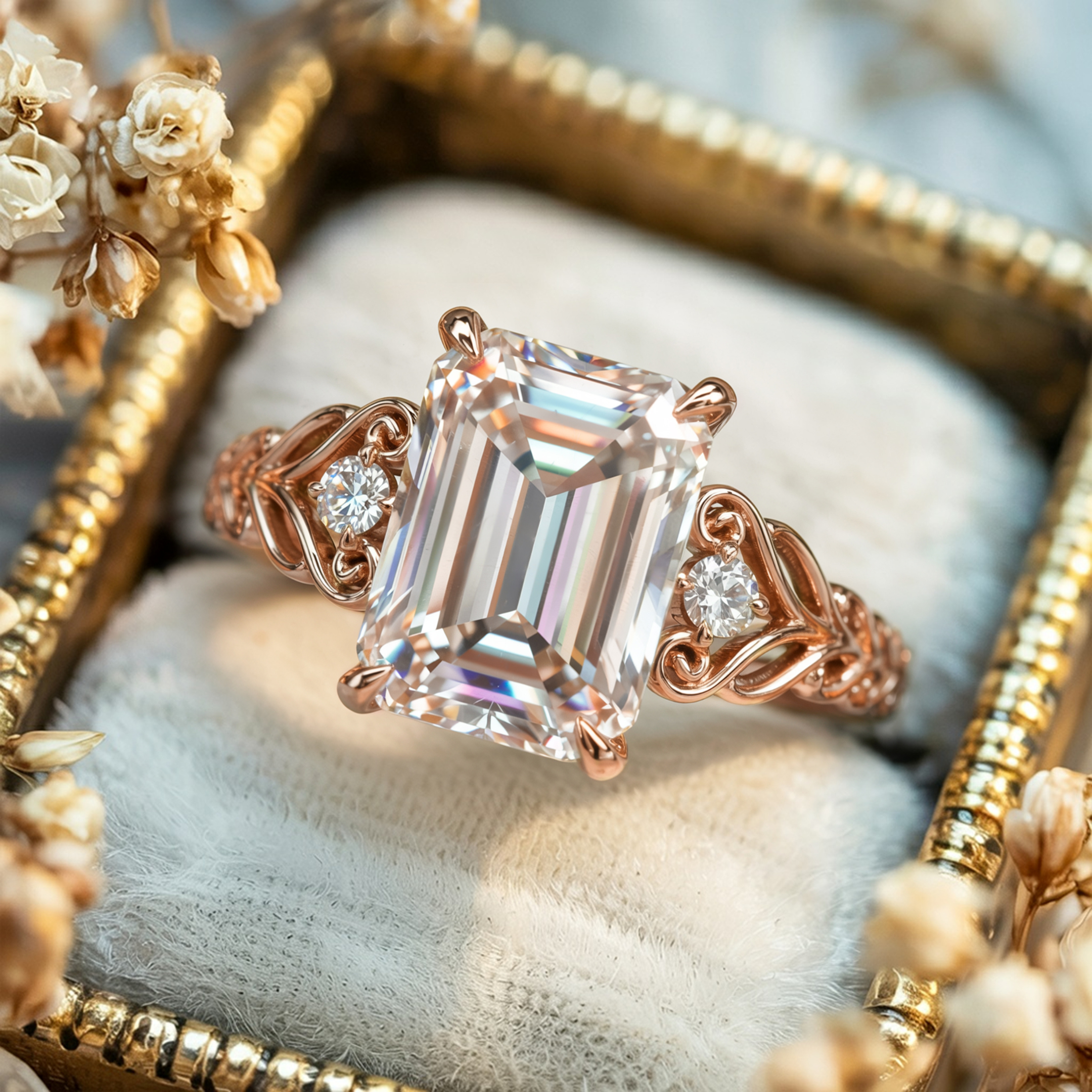 The Bella Jewel – Vintage Moissanite Ring