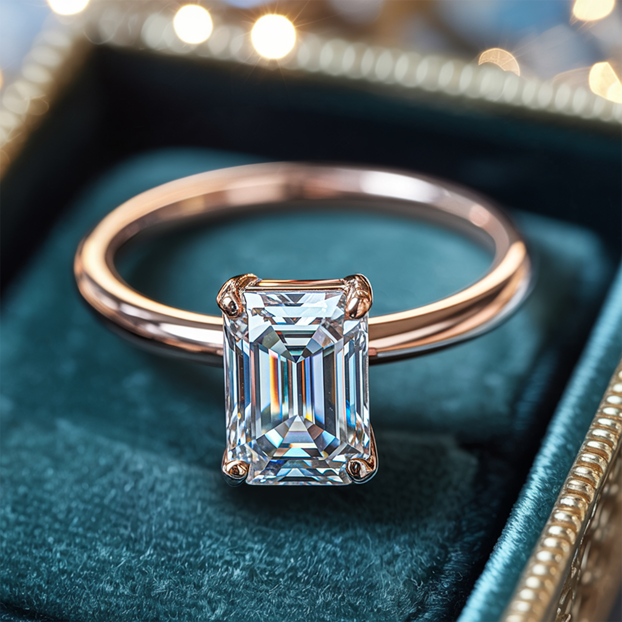 The Adelina Rae – Solitaire Moissanite Ring