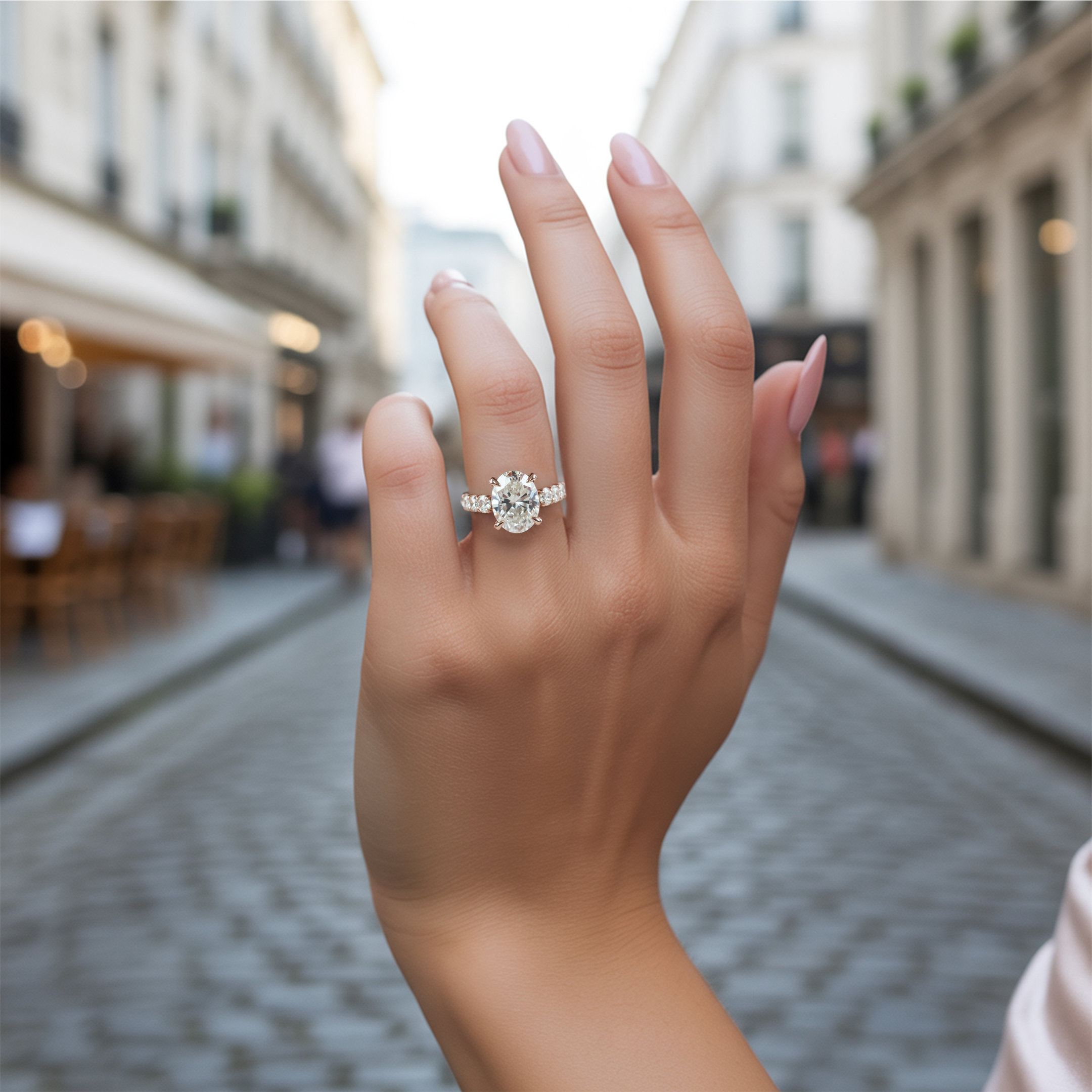 La Bague Célestine Moissanite 4CT