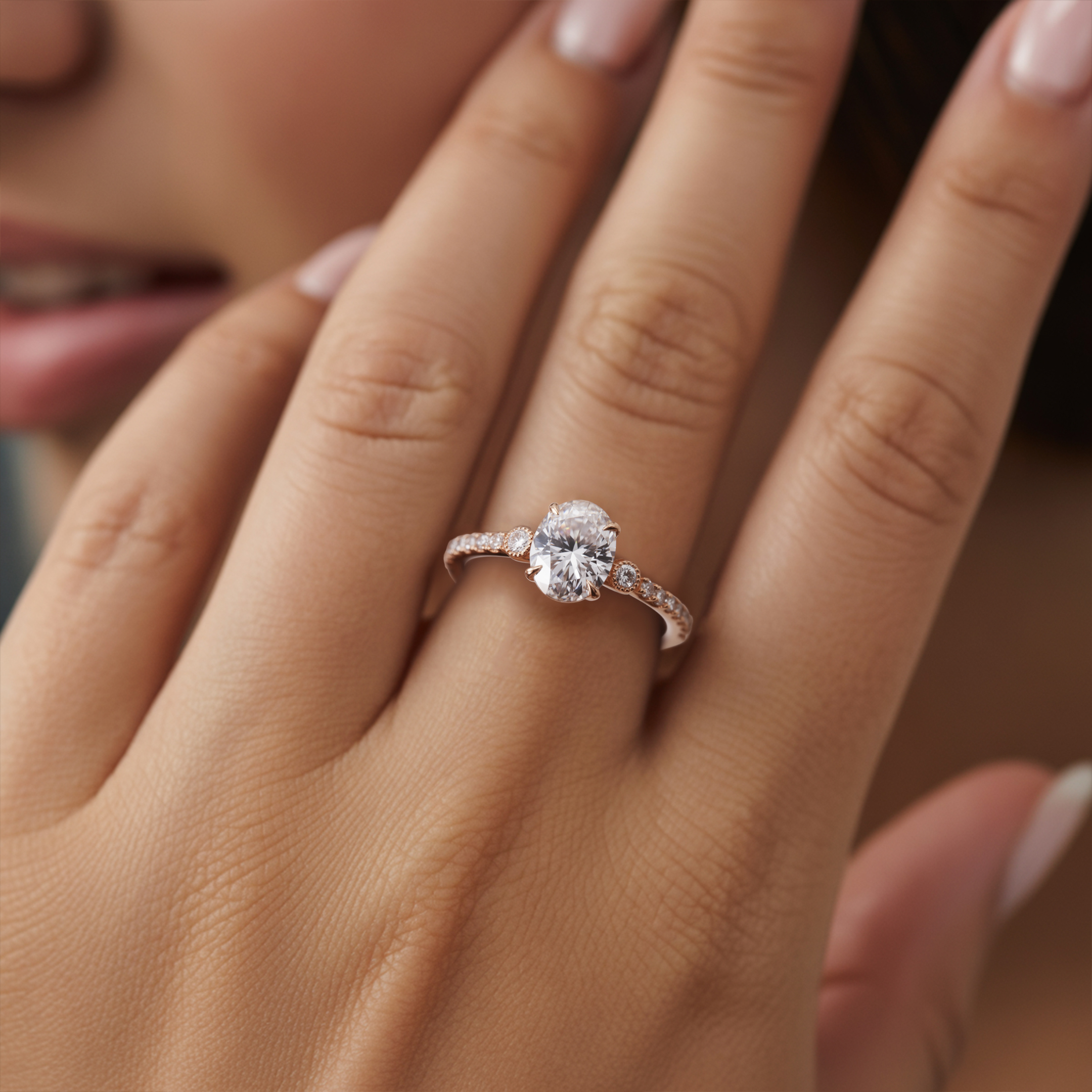 La Bague Luna 1CT Moissanite