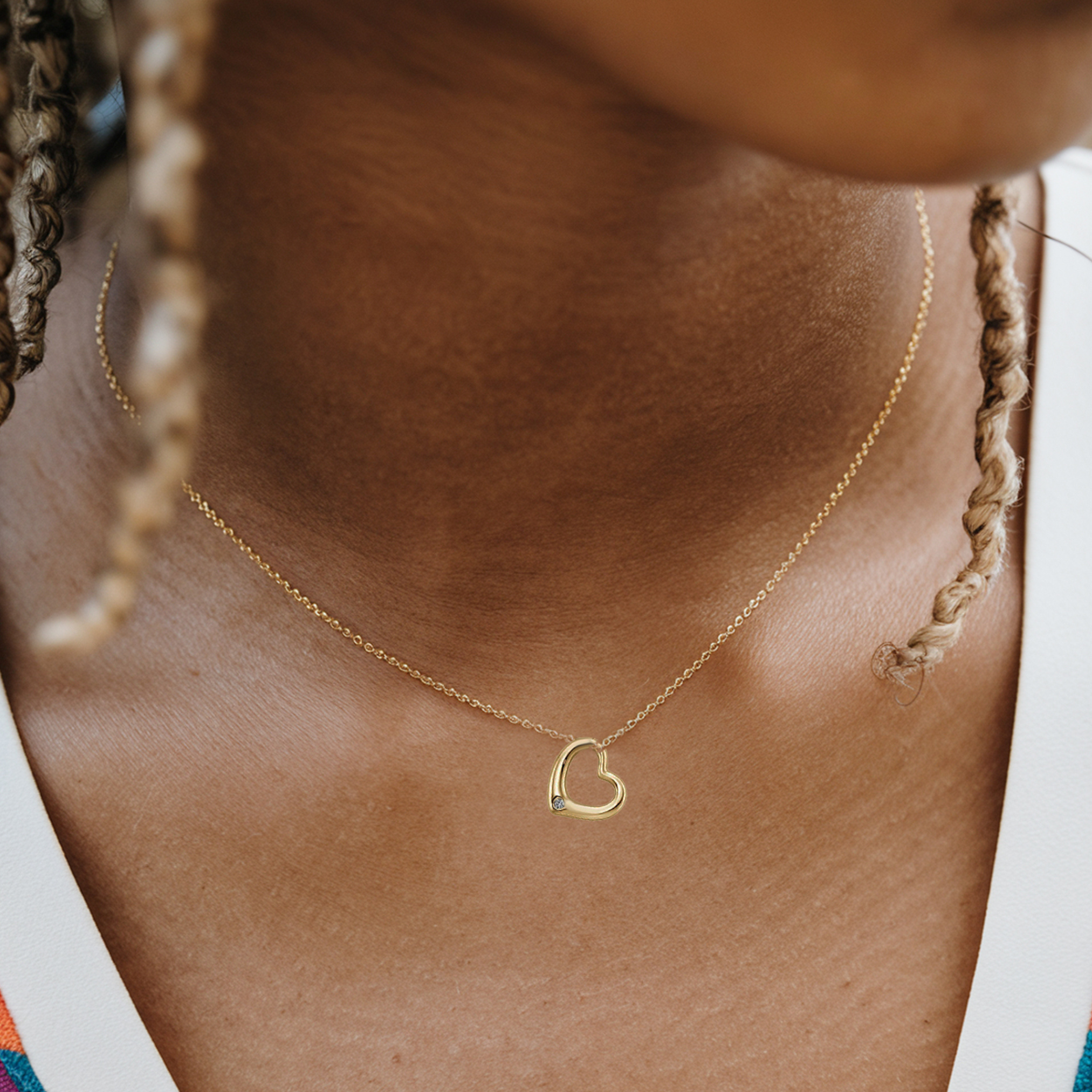 Collier Cœur Diamant Amour Éternel