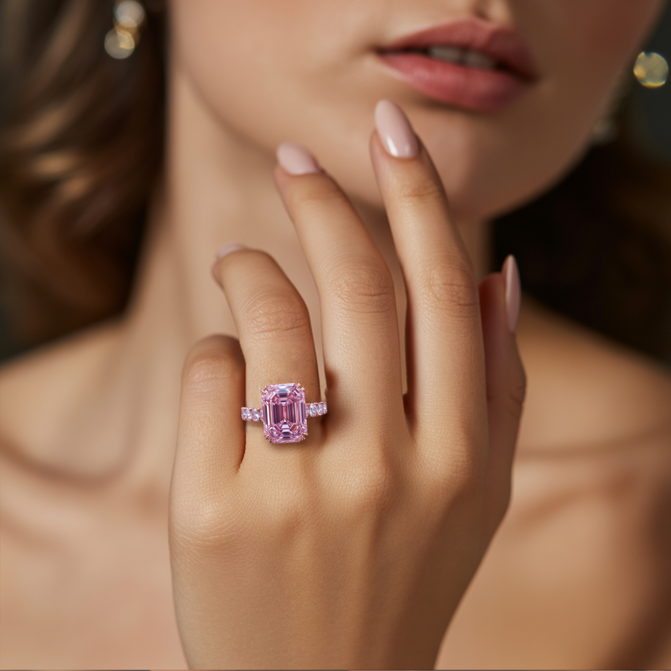 The Camilla 5CT Pink Moissanite Ring