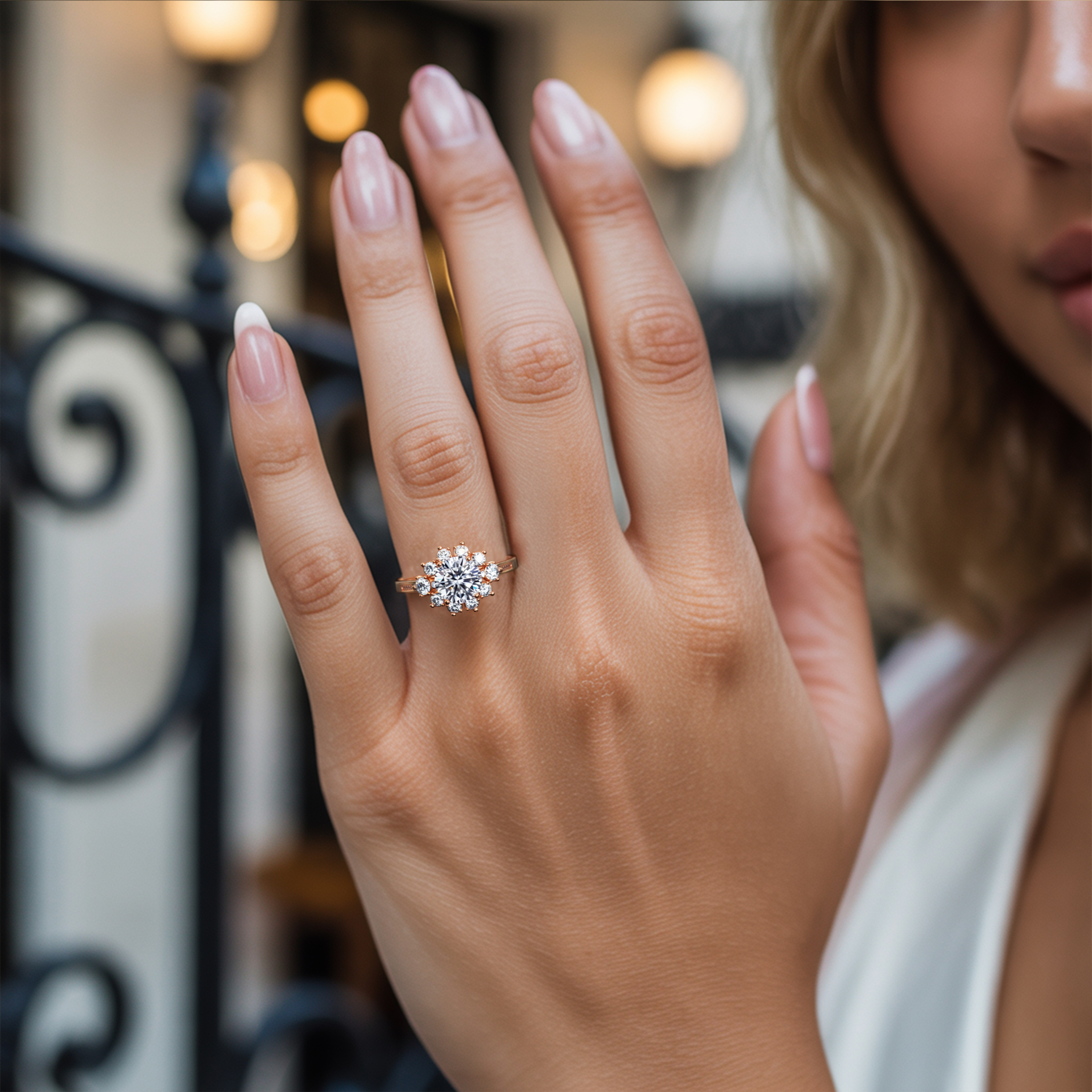 The Bethany - Bague Moissanite Blanche