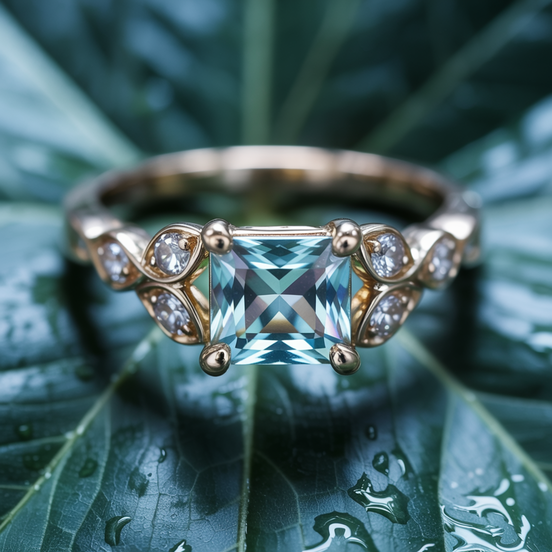 The Katalina Princess Cut Moissanite Ring