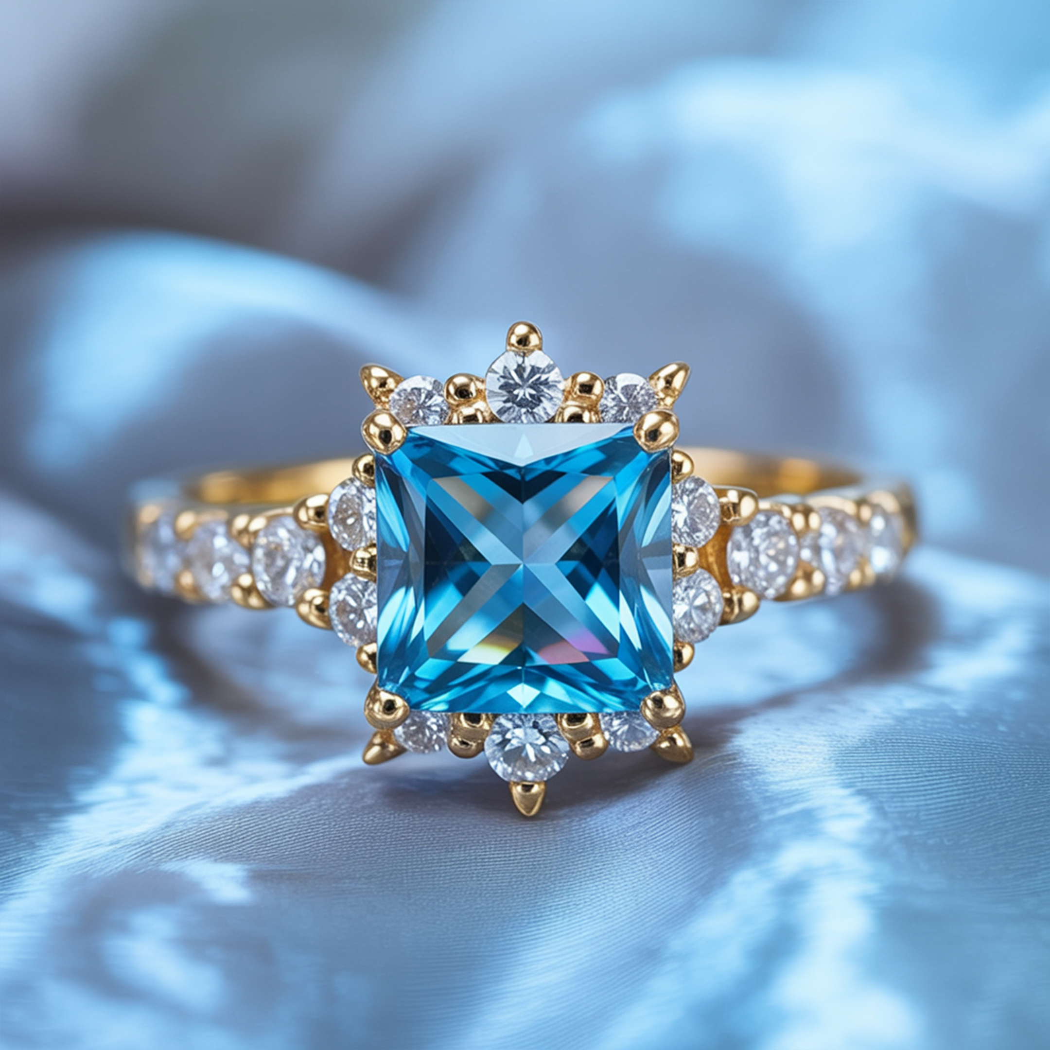 The Caterina 2CT Princess Cut Moissanite Ring