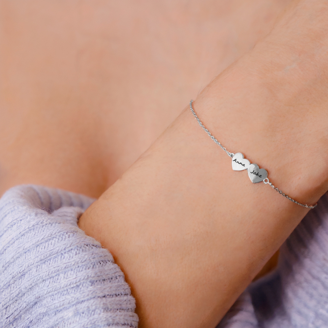 Bracelet Cœur Gravure Personnalisée