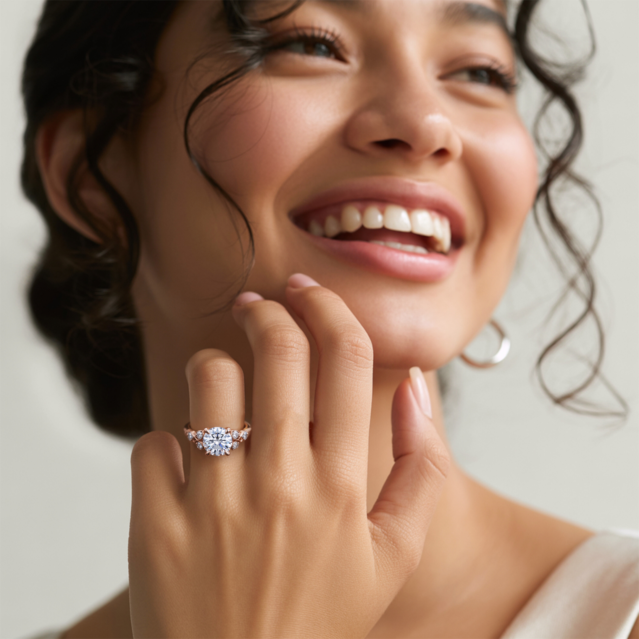 The Katalina 1.5CT Round Cut White Moissanite Ring