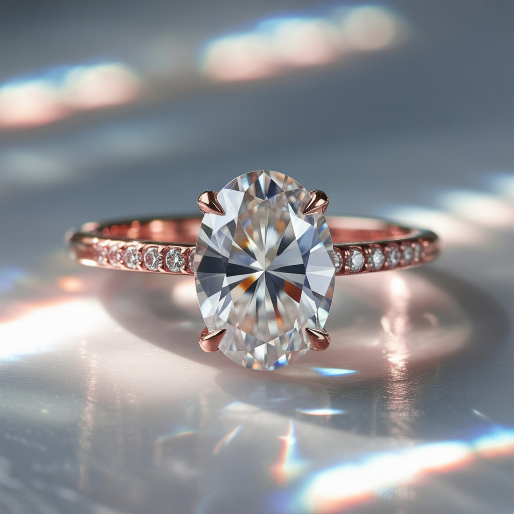 La bague Opaline, Moissanite 1CT