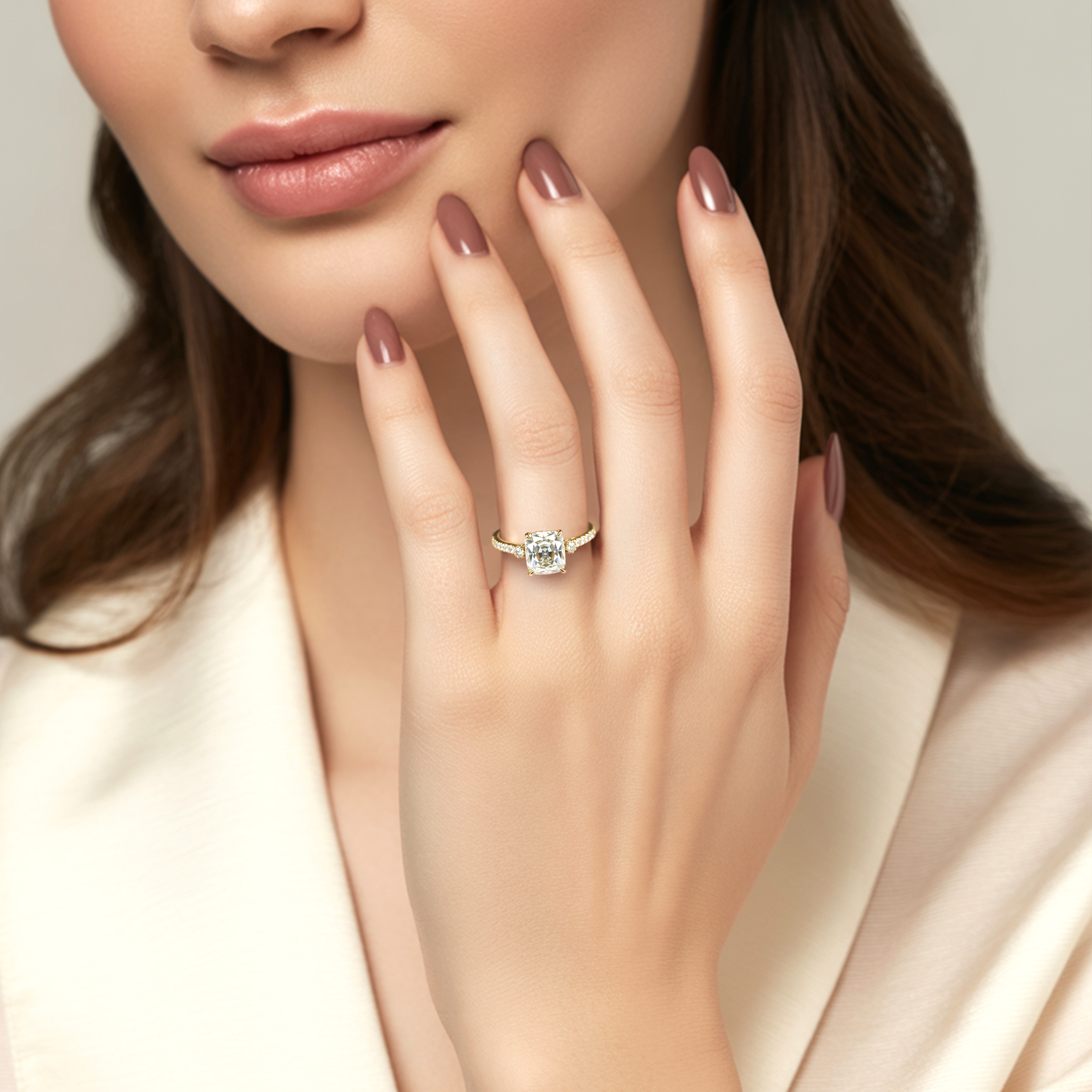 The Luna | To My Future Wife — Cushion Cut Moissanite Ring