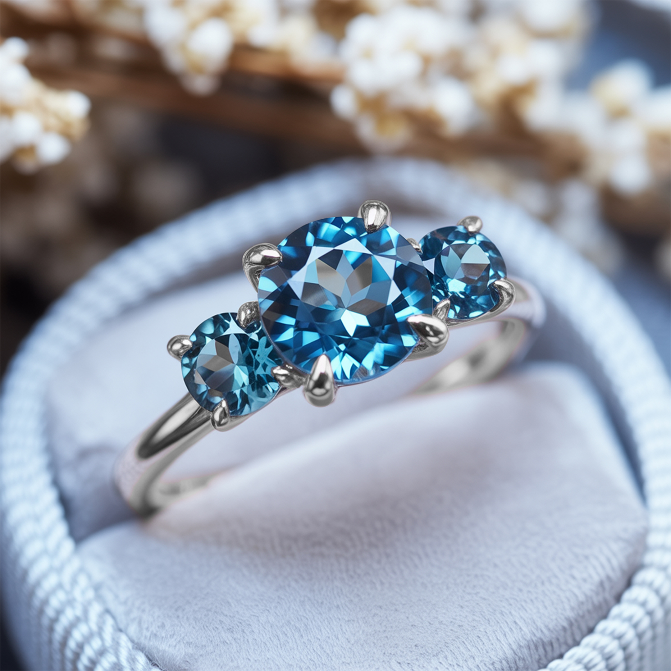 La Bague Bethany - Moissanite Trois Pierres