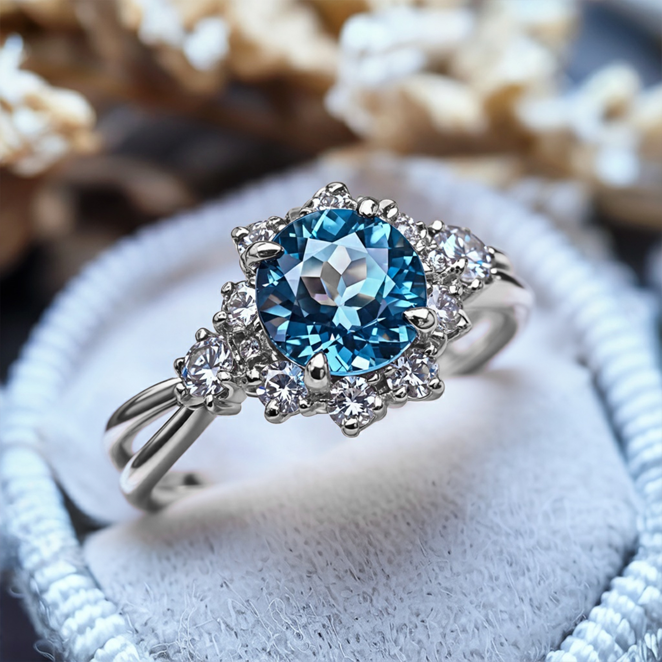 La Bague Moissanite Bethany - Anneau Fendu