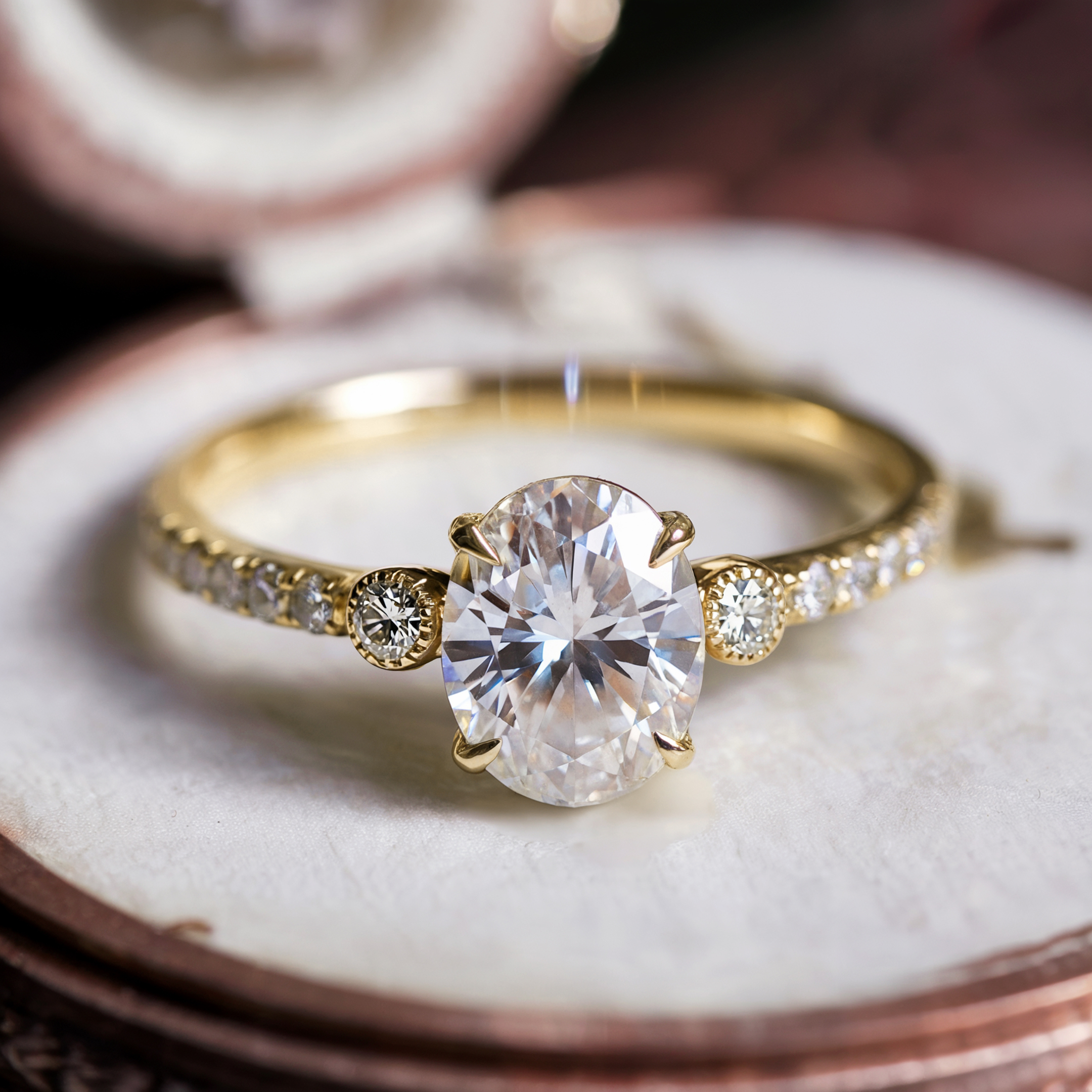 La Bague Luna 1CT Moissanite