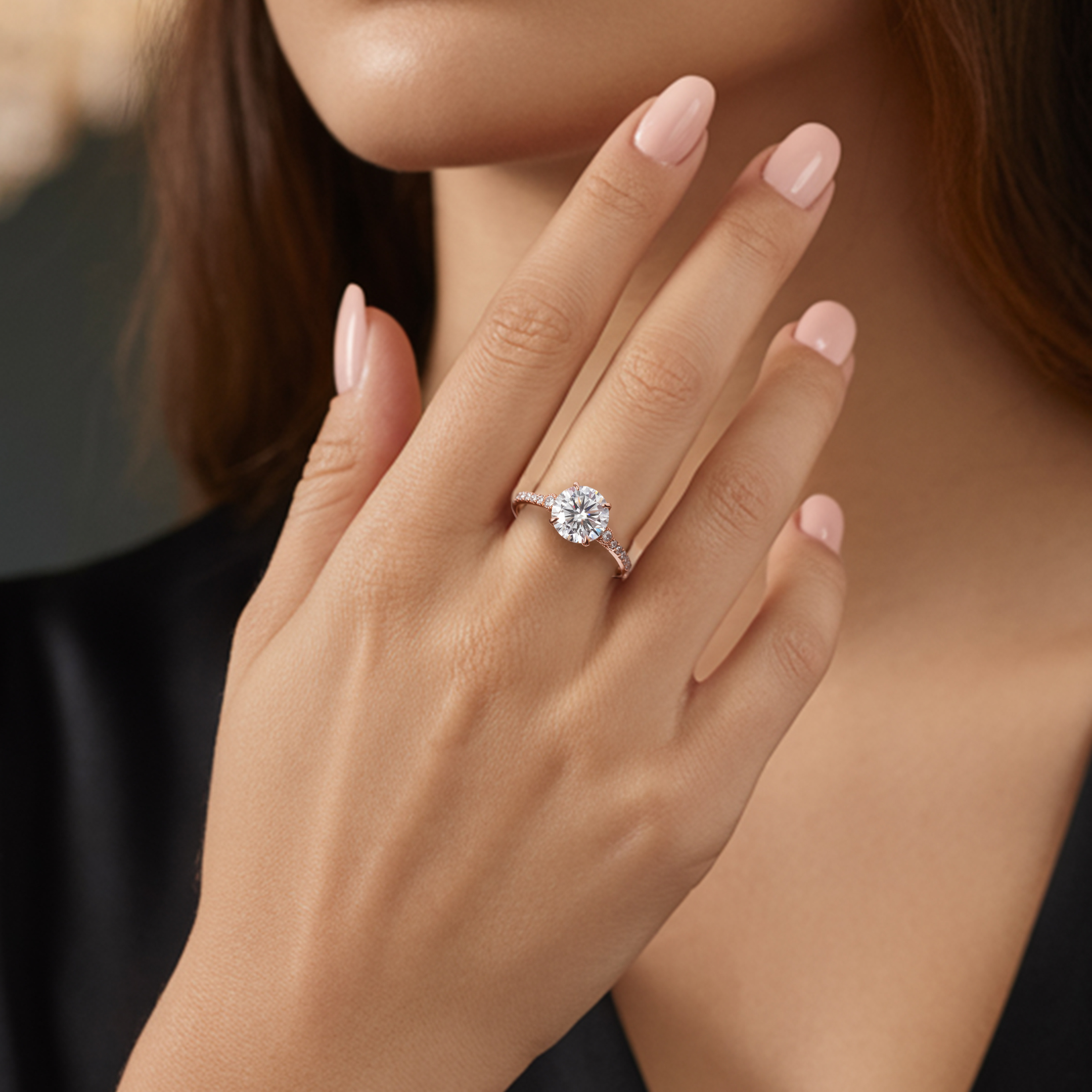 The Luna | To My Future Wife Round Cut Moissanite Ring