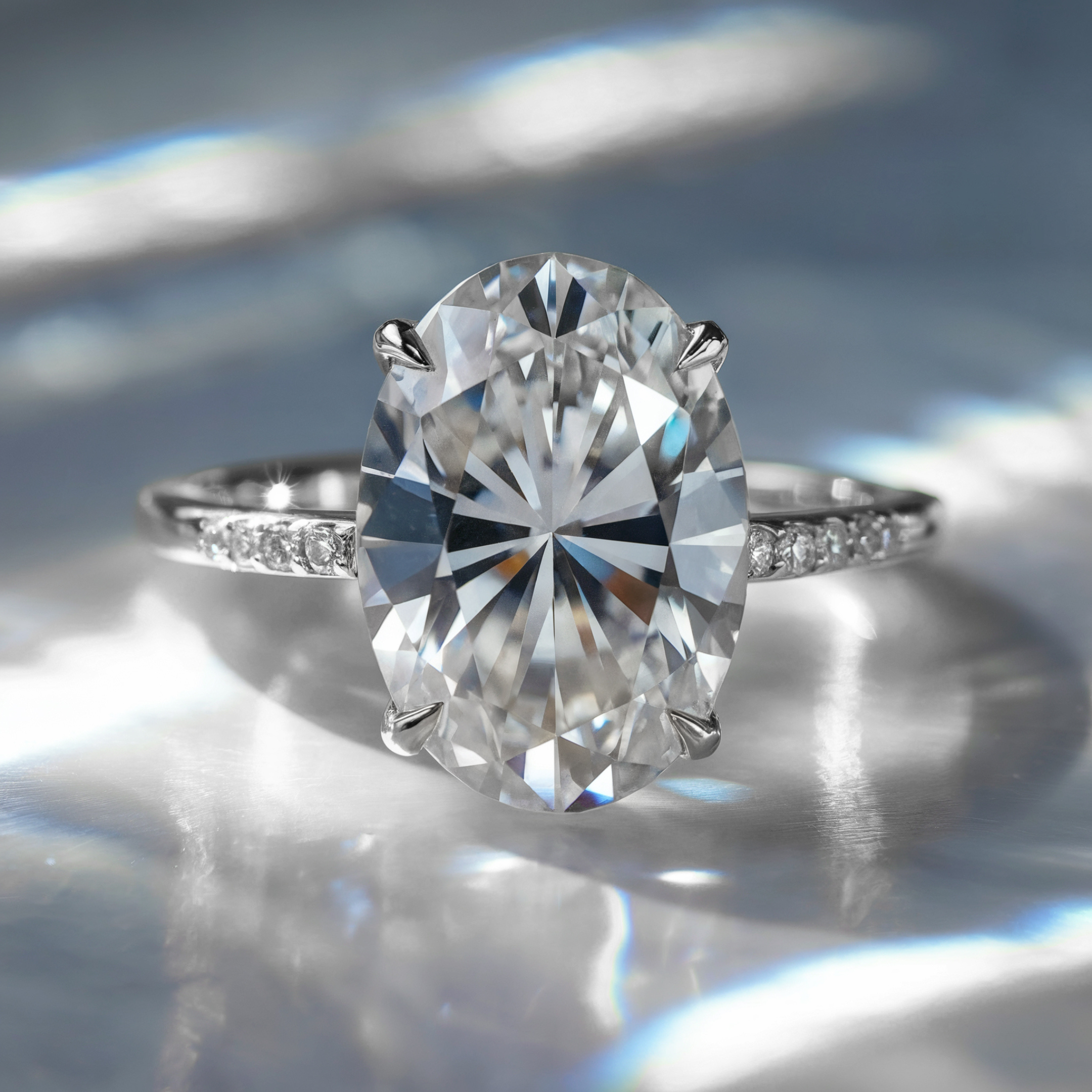 La Bague Opale Moissanite 4CT