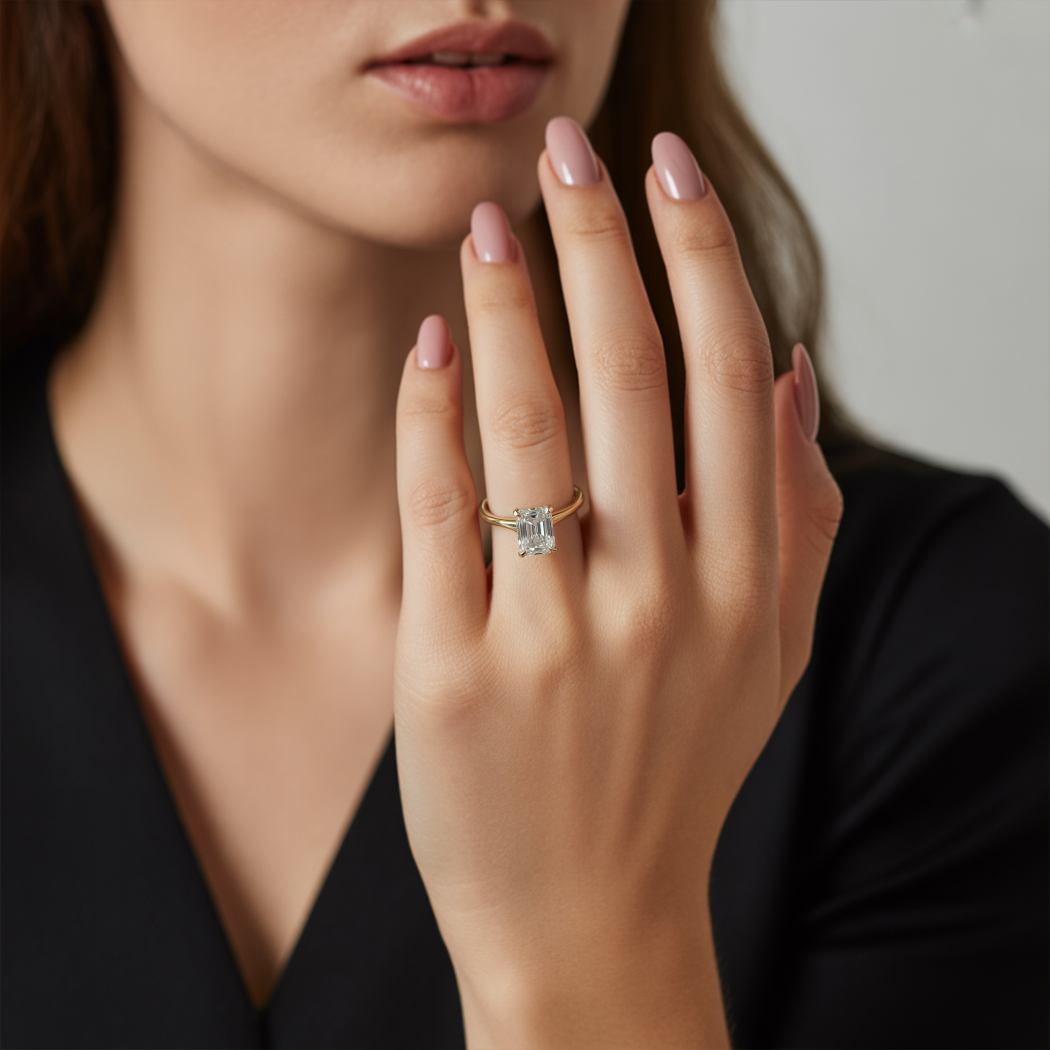 The Adelina Rae – Solitaire Moissanite Ring