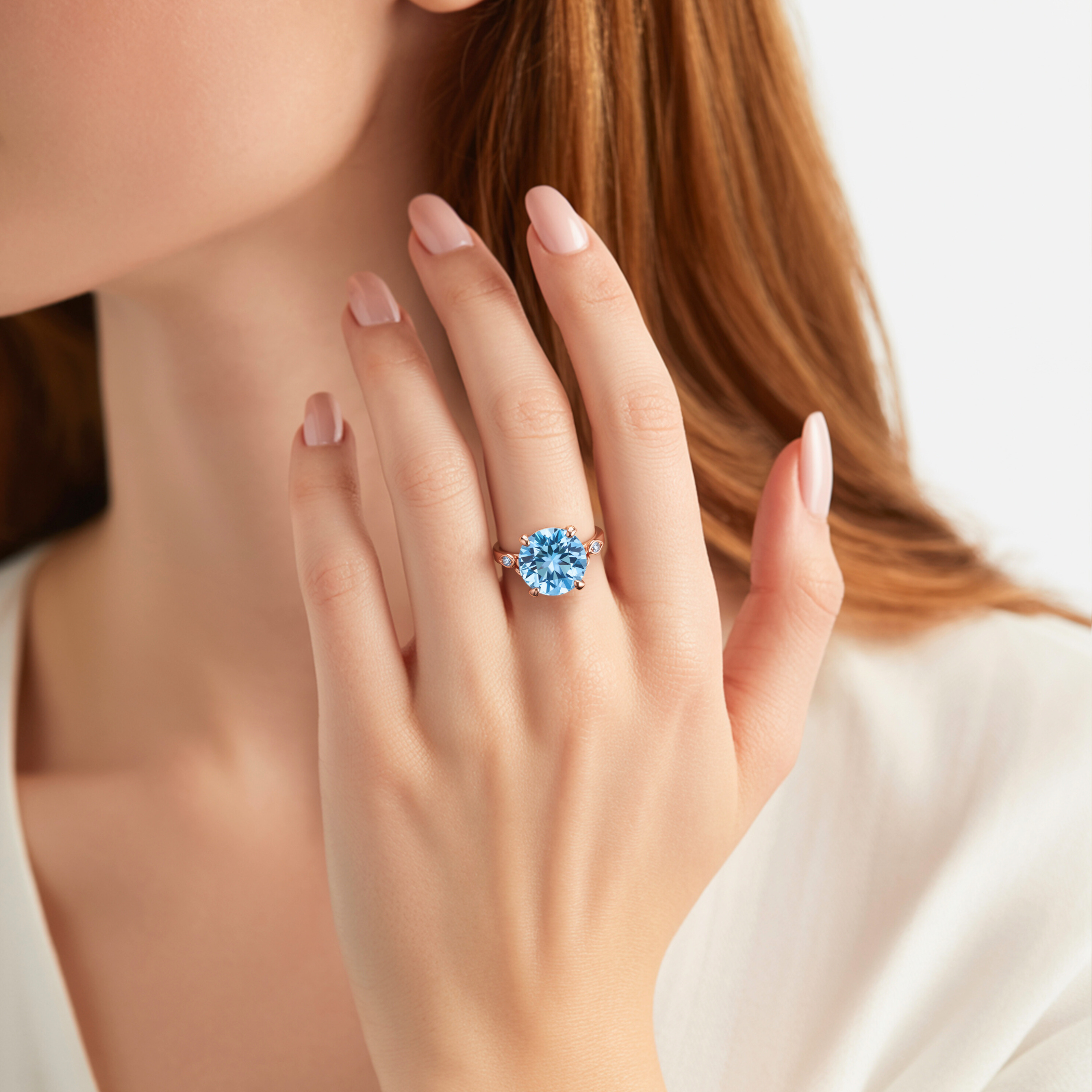 The Katalina 5CT Round Cut Moissanite Ring