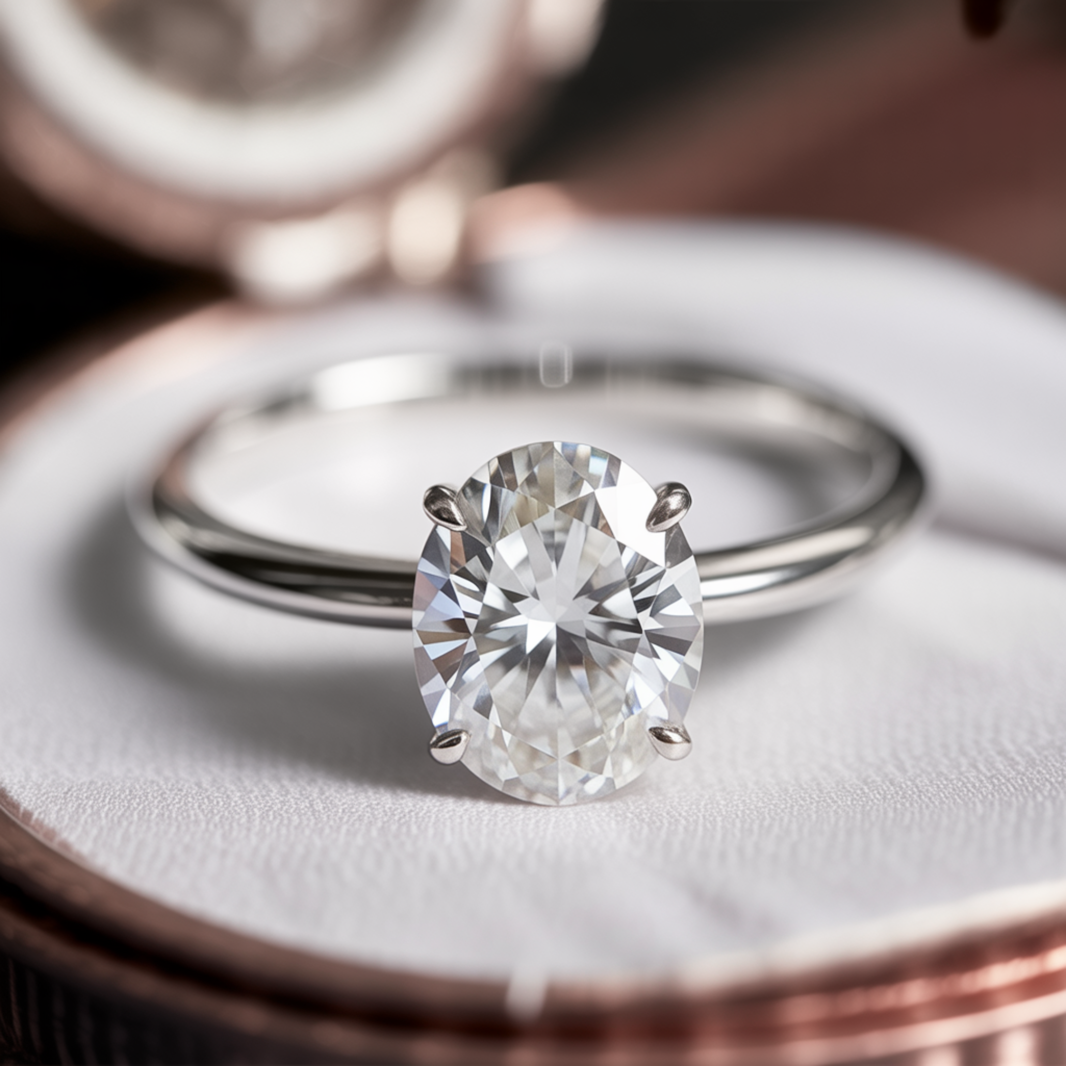 La Luna - Bague Solitaire Moissanite