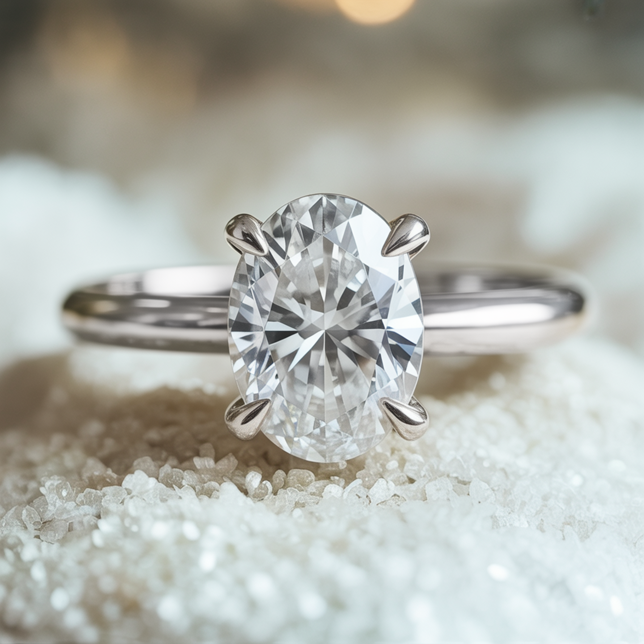 La Célestine - Bague Solitaire Moissanite