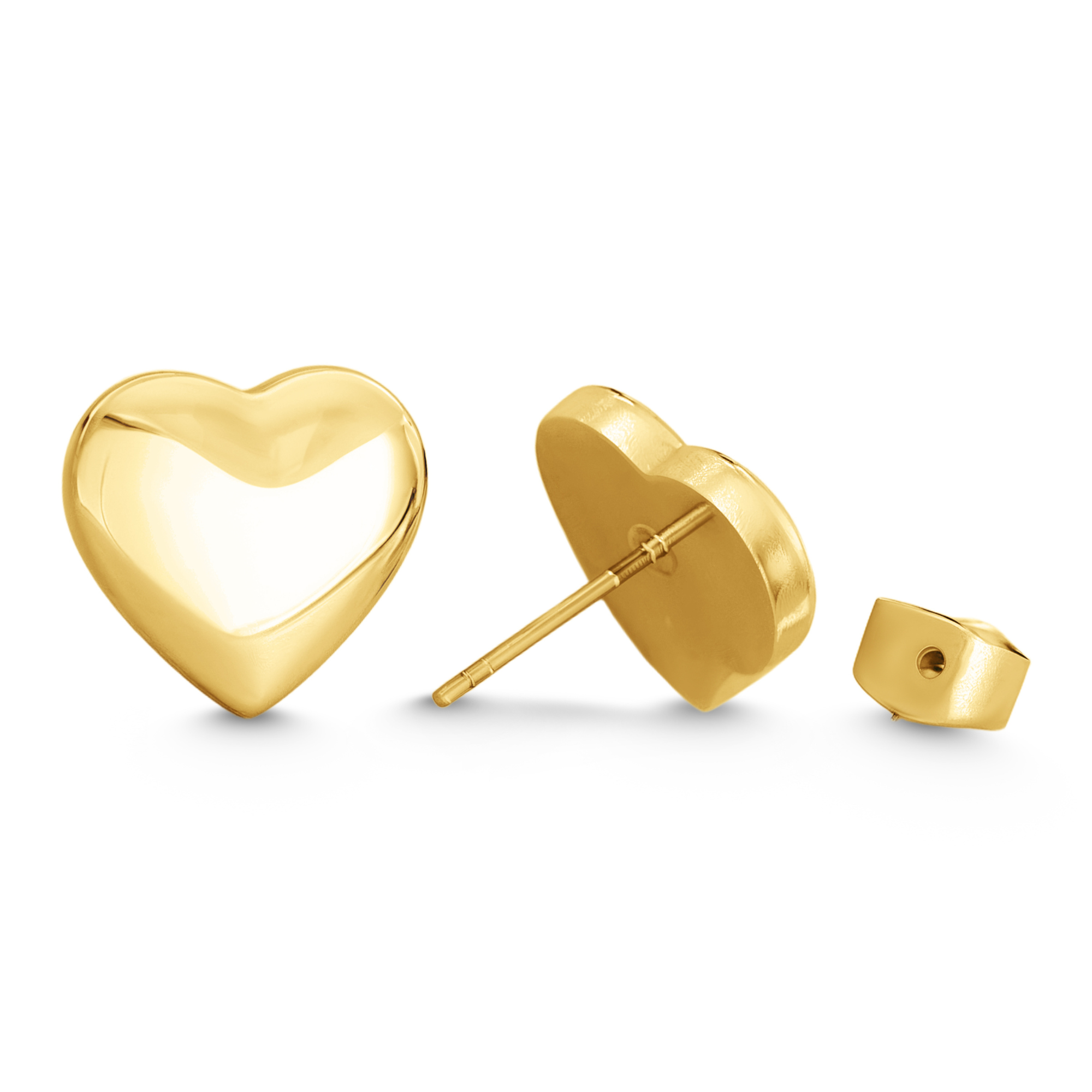 Boucles d'oreilles cœur argent massif