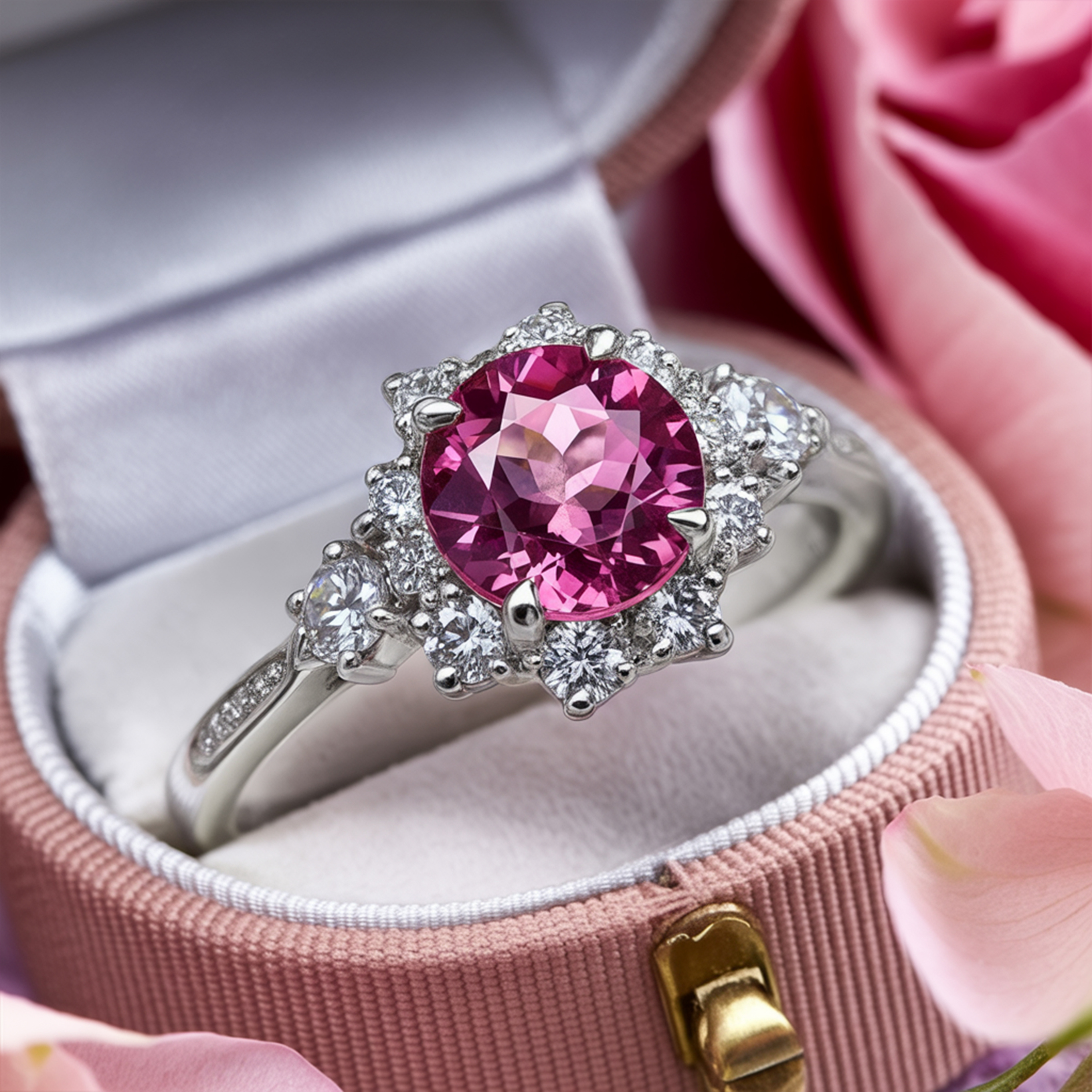 La Bague Bethany - Moissanite Rose