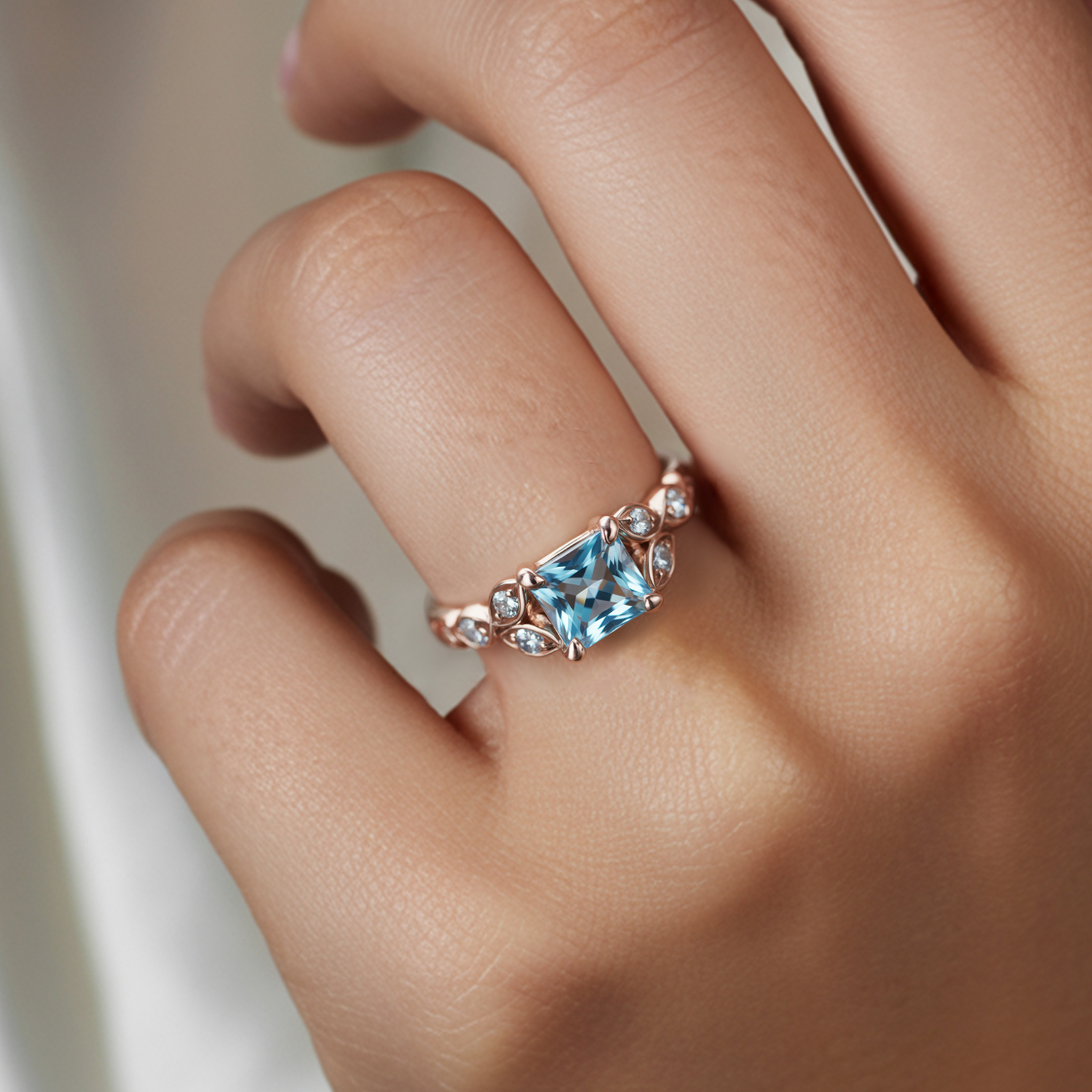 The Katalina Princess Cut Moissanite Ring