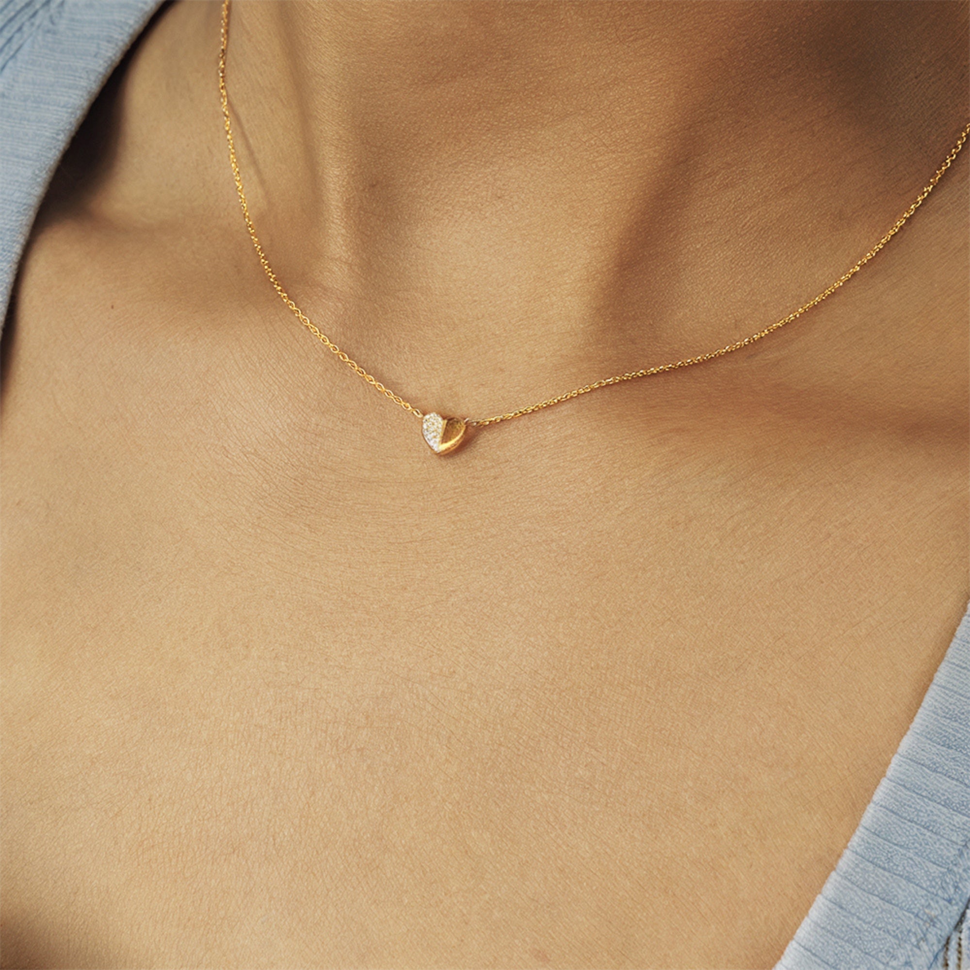 Le Collier Cœur Étincelant