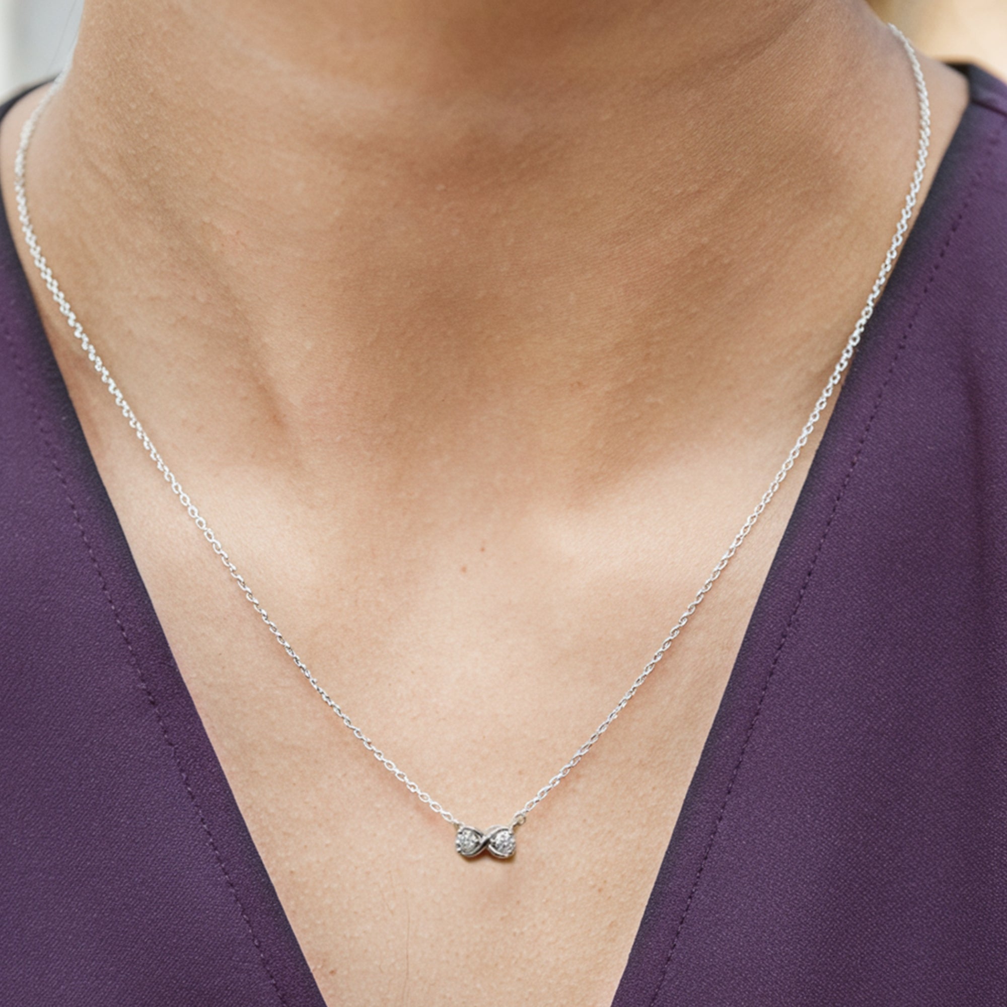 Collier Infini Double Diamant