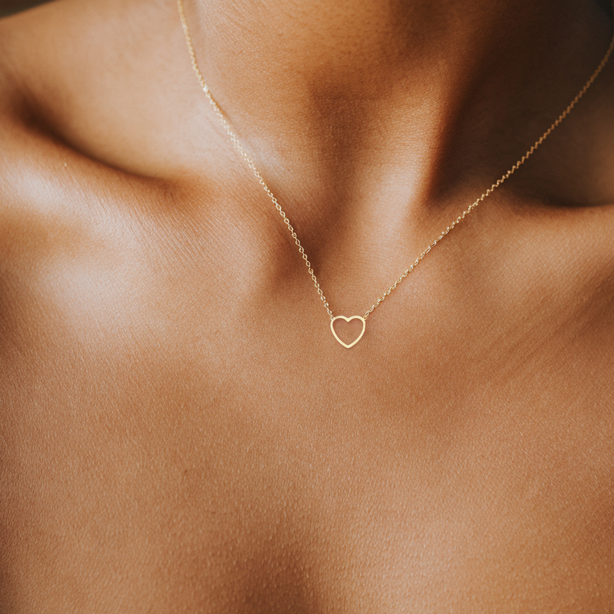 Collier avec Pendentif Coeur en Or
