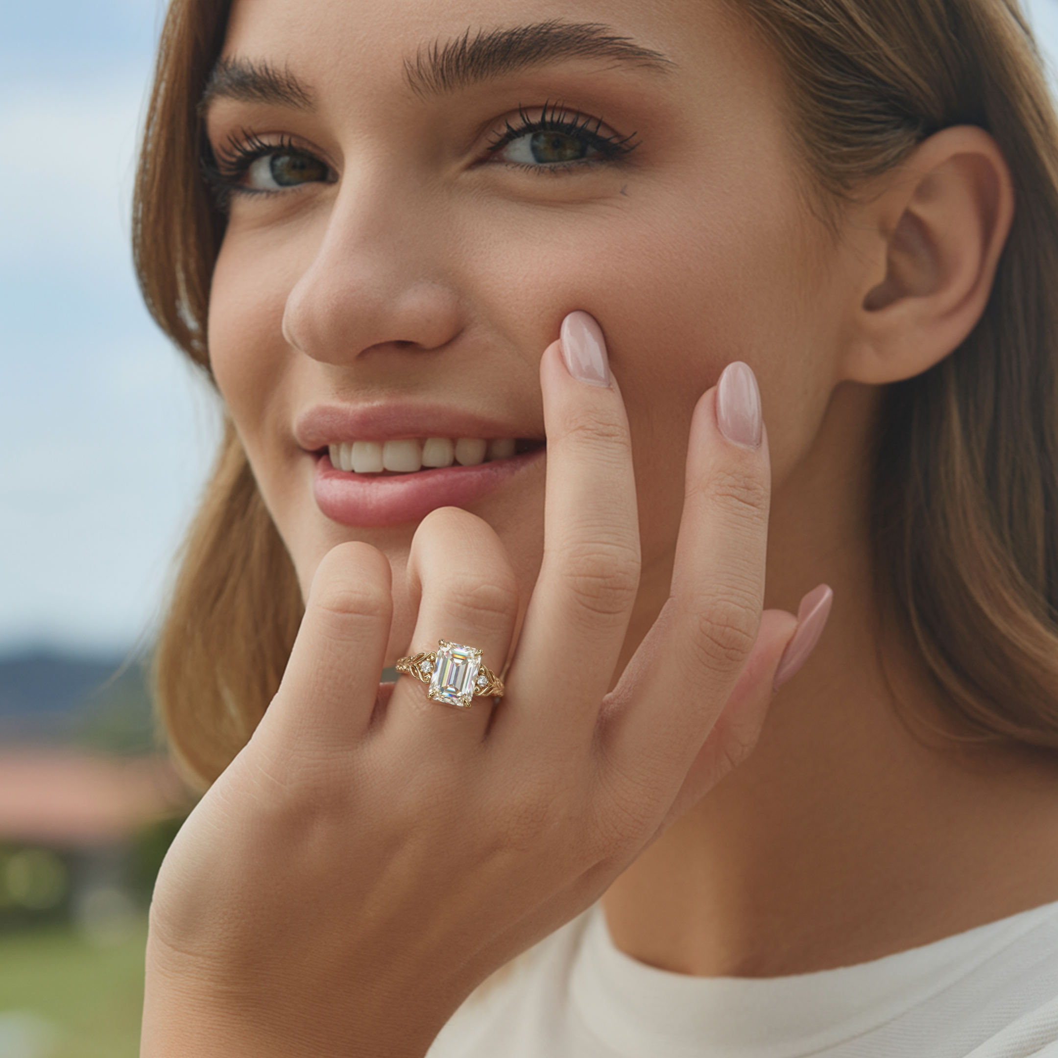 The Bella Jewel – Vintage Moissanite Ring