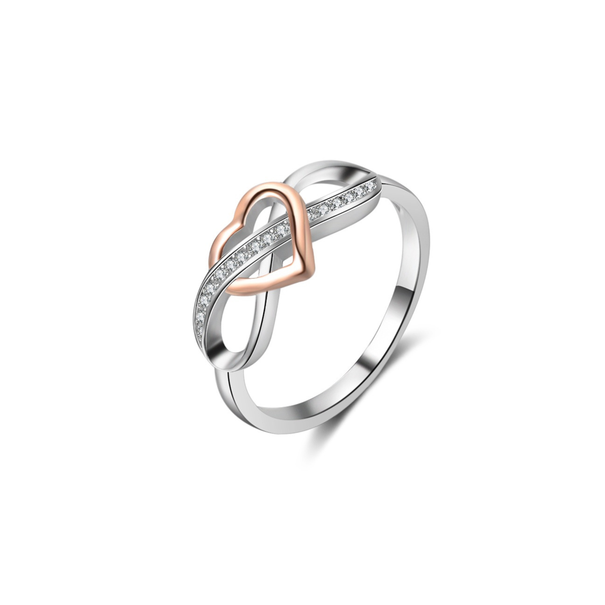 Élégante bague cœur infini
