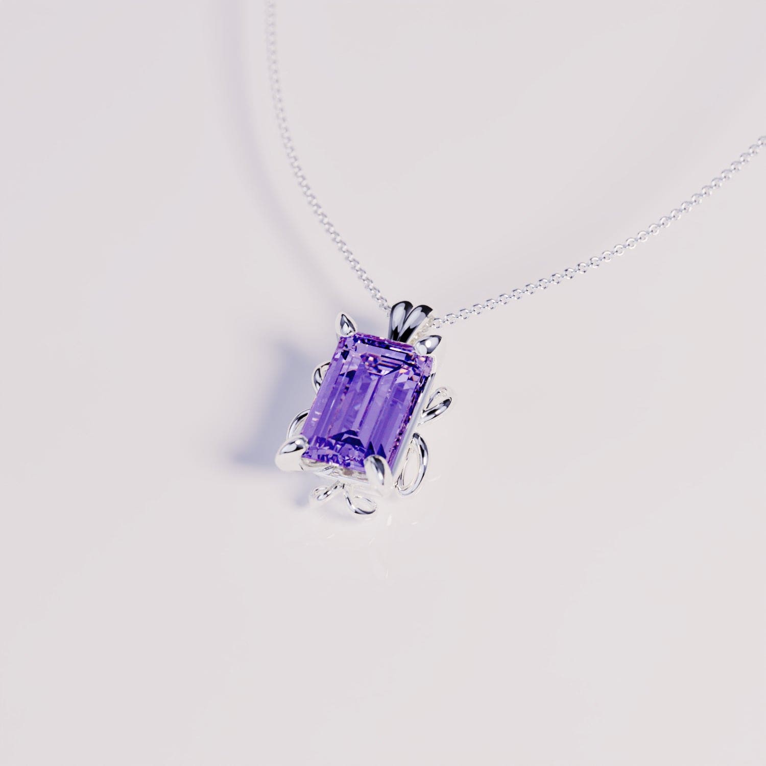 Collier Améthyste de Février - Argent Sterling S925