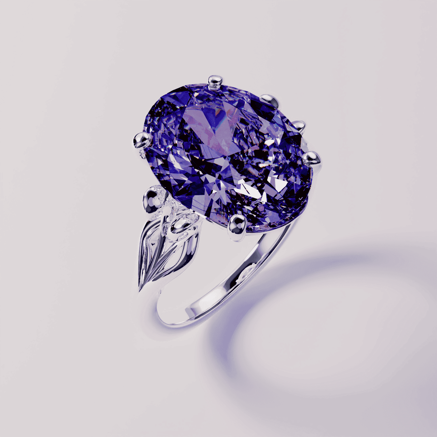 Bague personnalisée avec pierre de naissance 2CT - Argent Sterling S925 (Test des options)