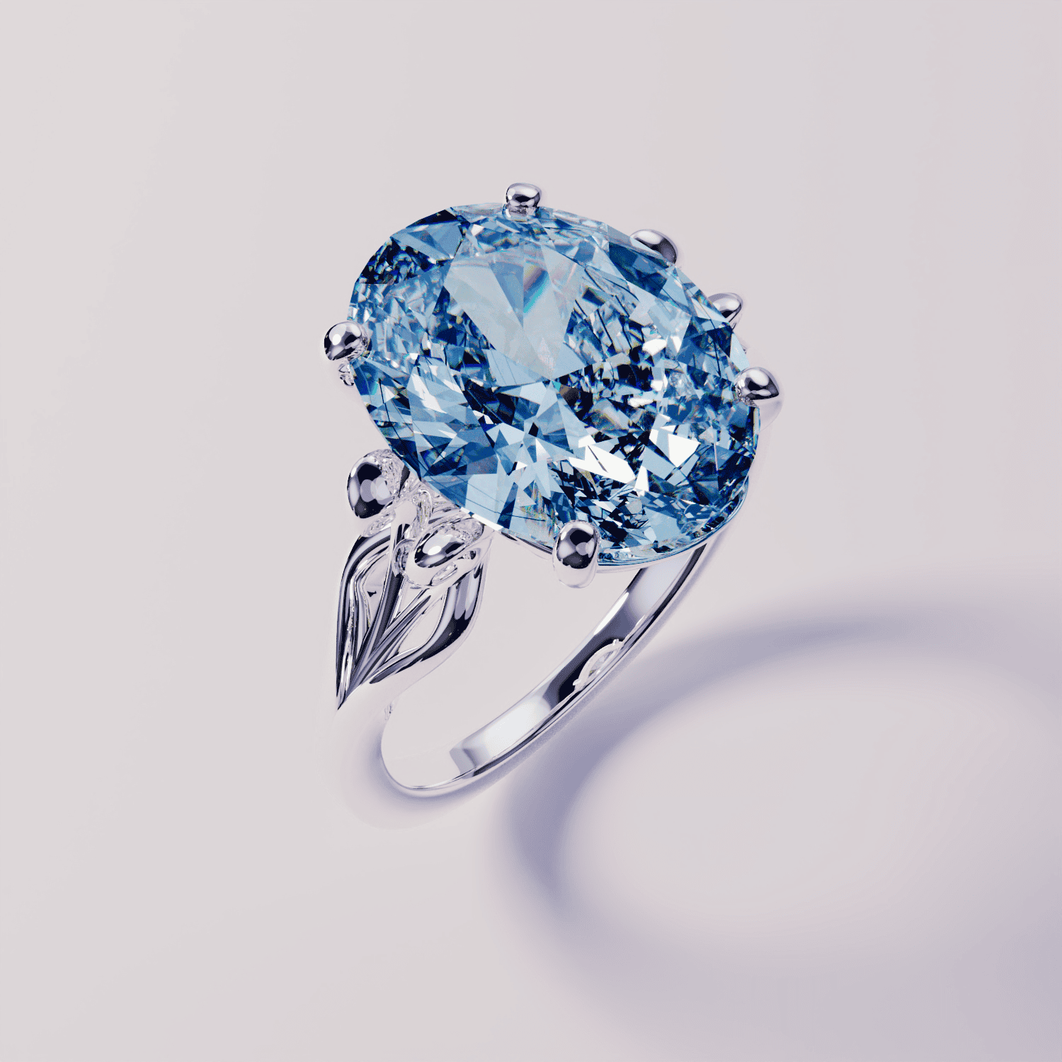 Bague Pierre de Naissance Aigue-Marine de Mars - Argent Sterling S925