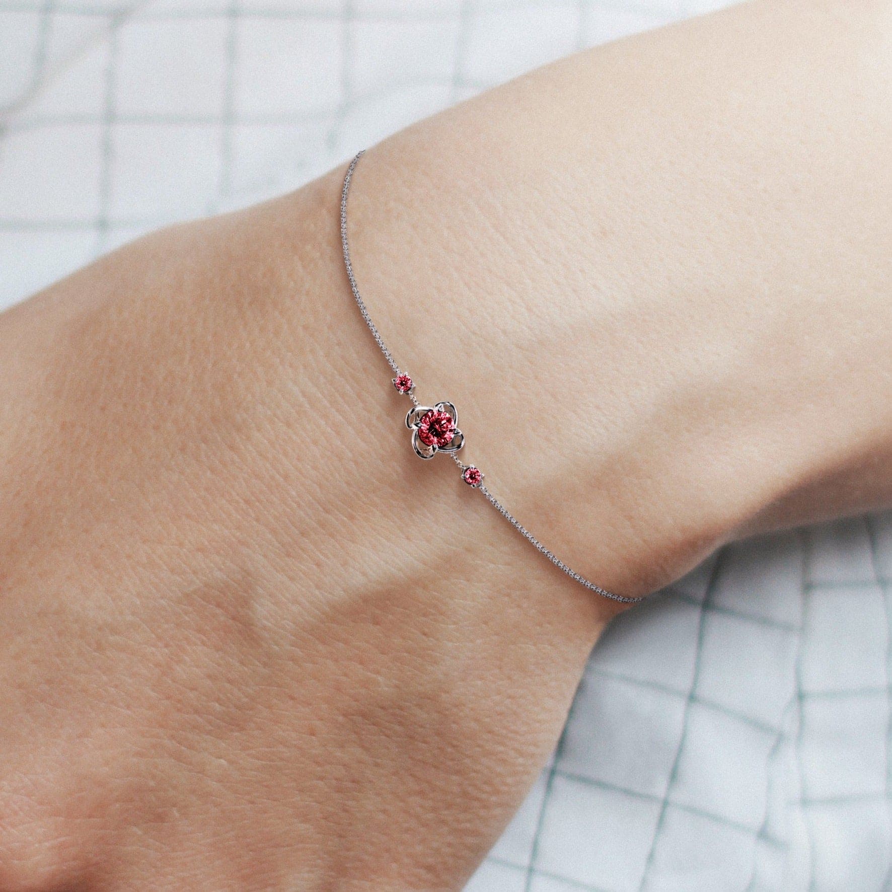 Bracelet Pierre de Naissance Janvier Grenat - Argent Sterling S925