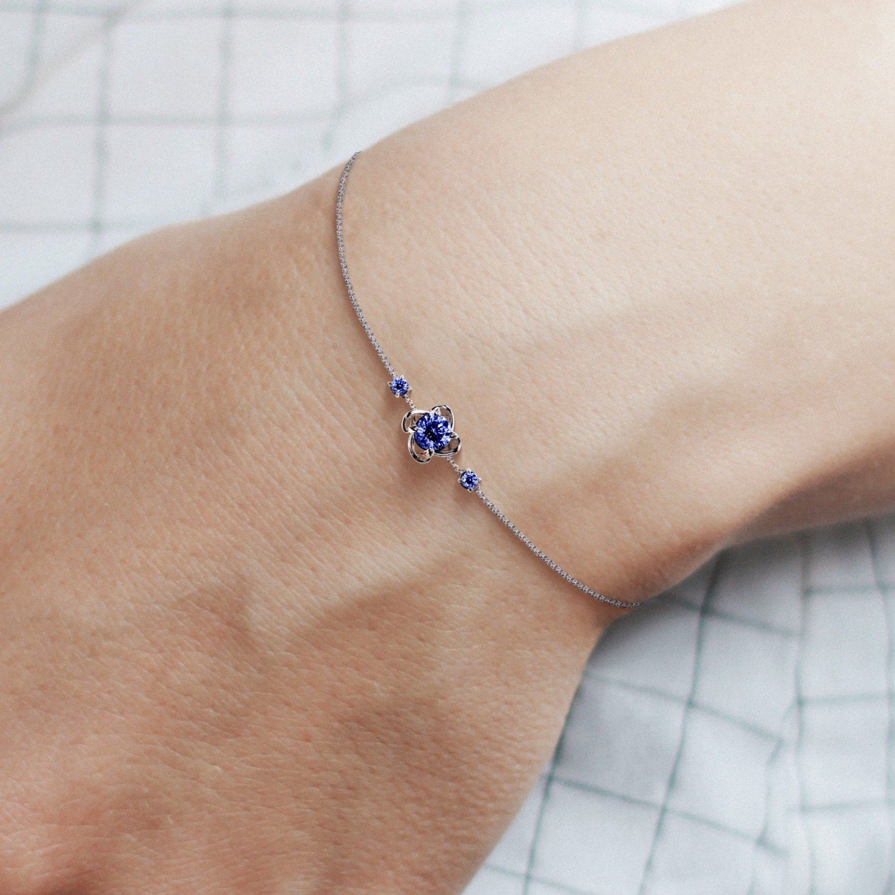 Bracelet Pierre de Naissance Tanzanite Décembre - Argent Sterling S925