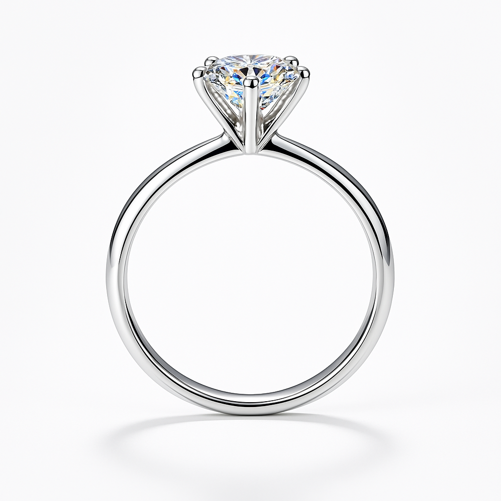 Bague Moissanite 0.3CT gratuite en argent sterling S925