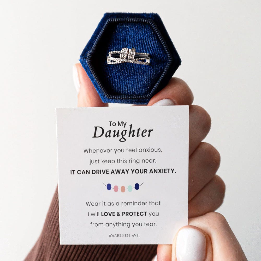 To My Daughter | Drive Away Your Anxiety | S925 Fidget Ring