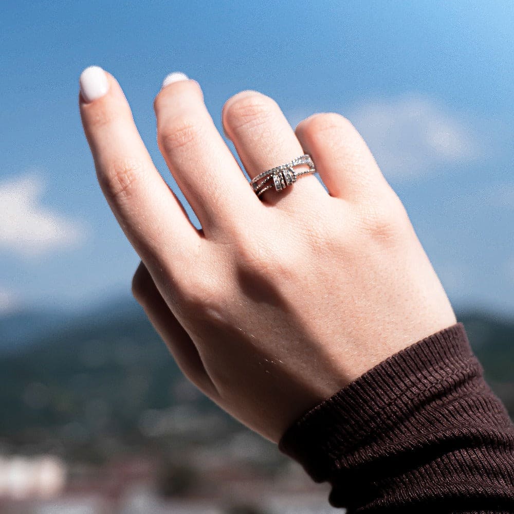 À Ma Fille | Chassez Votre Anxiété | Bague Anti-Stress S925
