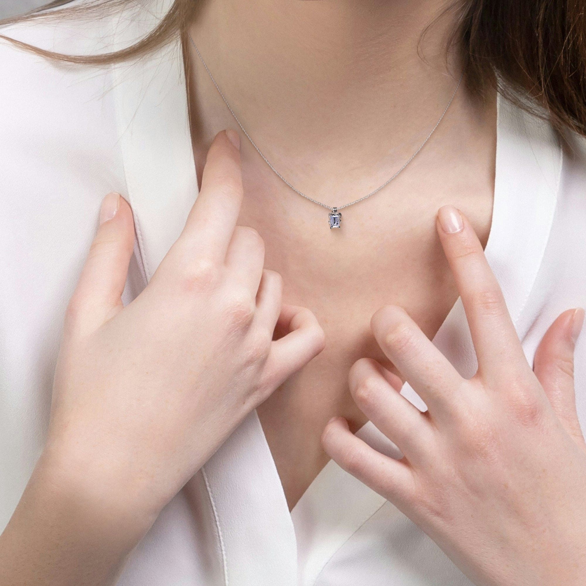 Collier Personnalisé Pierre de Naissance - Argent Sterling S925
